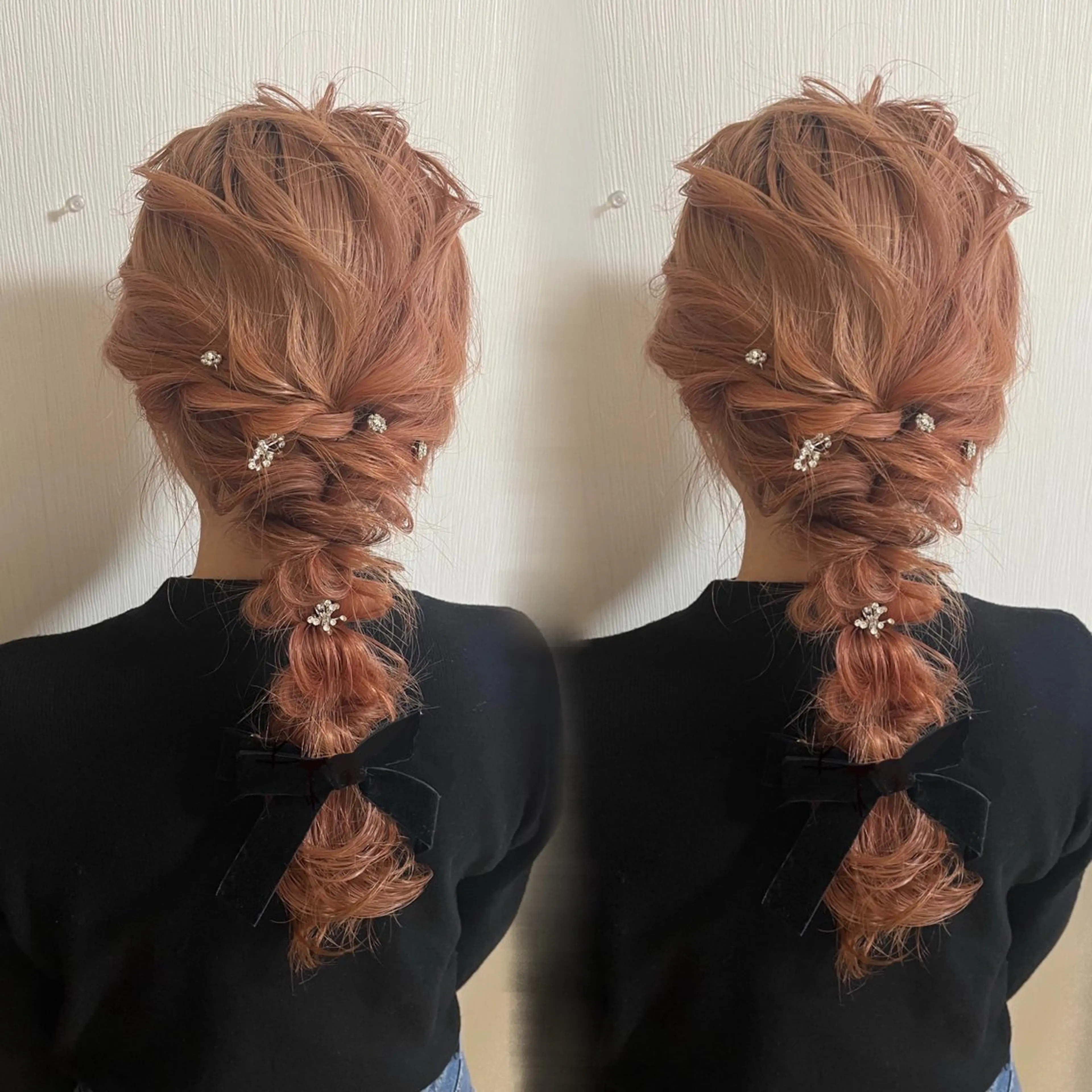 ロング ヘアアレンジ 結婚式・ブライダル ヘアセット カラーモデル様募集 🤍🫧HARUNAのヘアスタイル