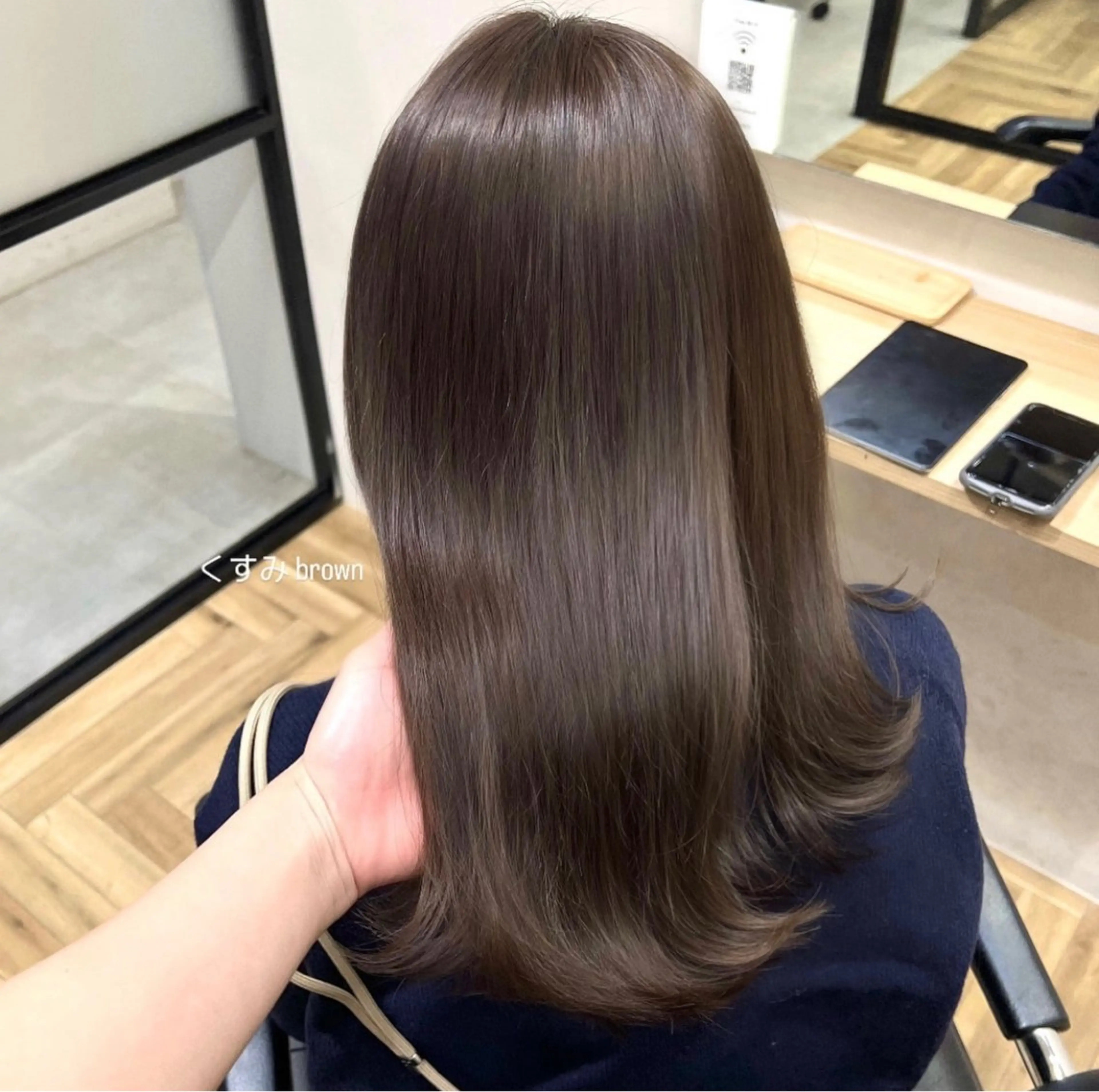 ミディアム カラー パーマ ヘアアレンジ 前川 朋香のヘアスタイル