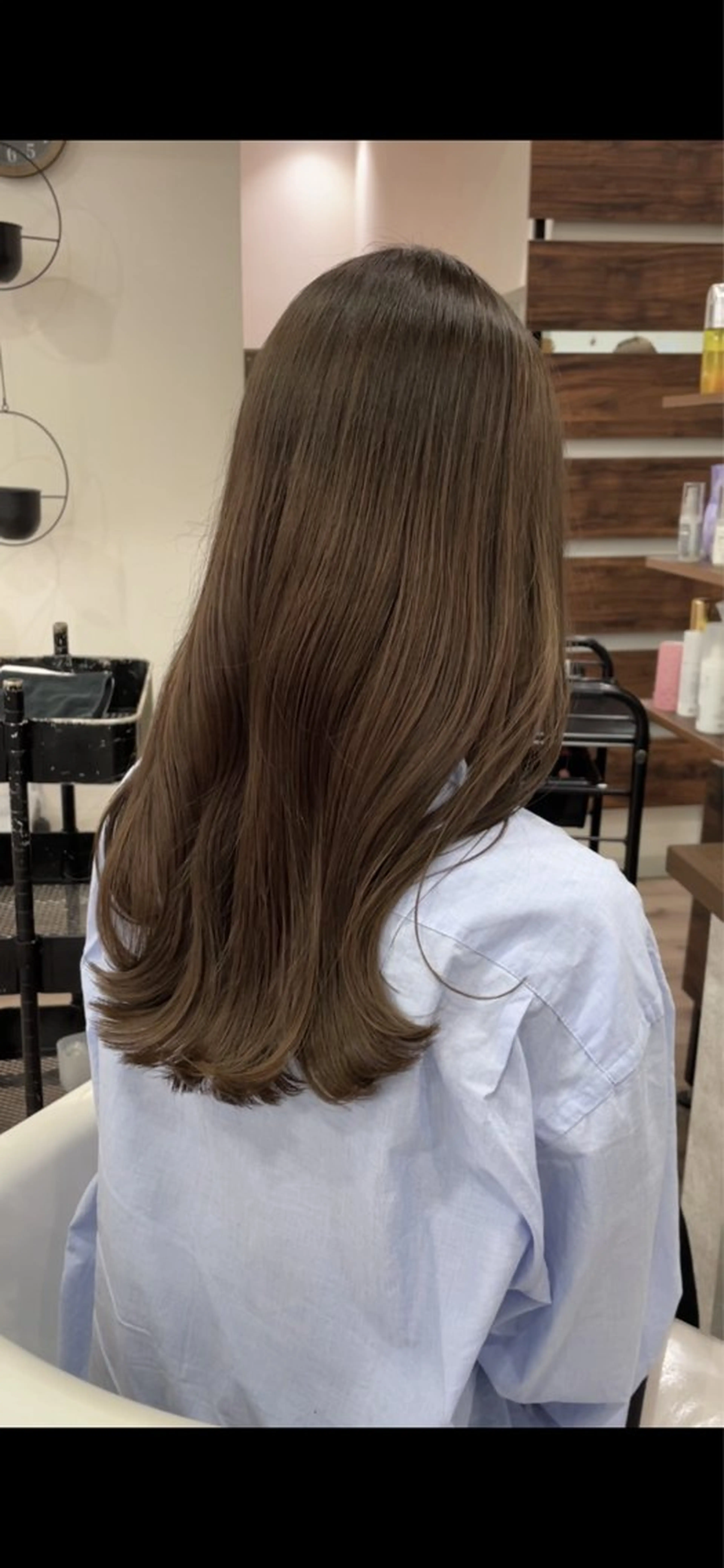 ロング カラー ブリーチ ブラウンカラー ショコラブラウン 透明感カラー ブリーチなしカラー カット ヘアカラー トリートメント 德本 奈名美のヘアスタイル