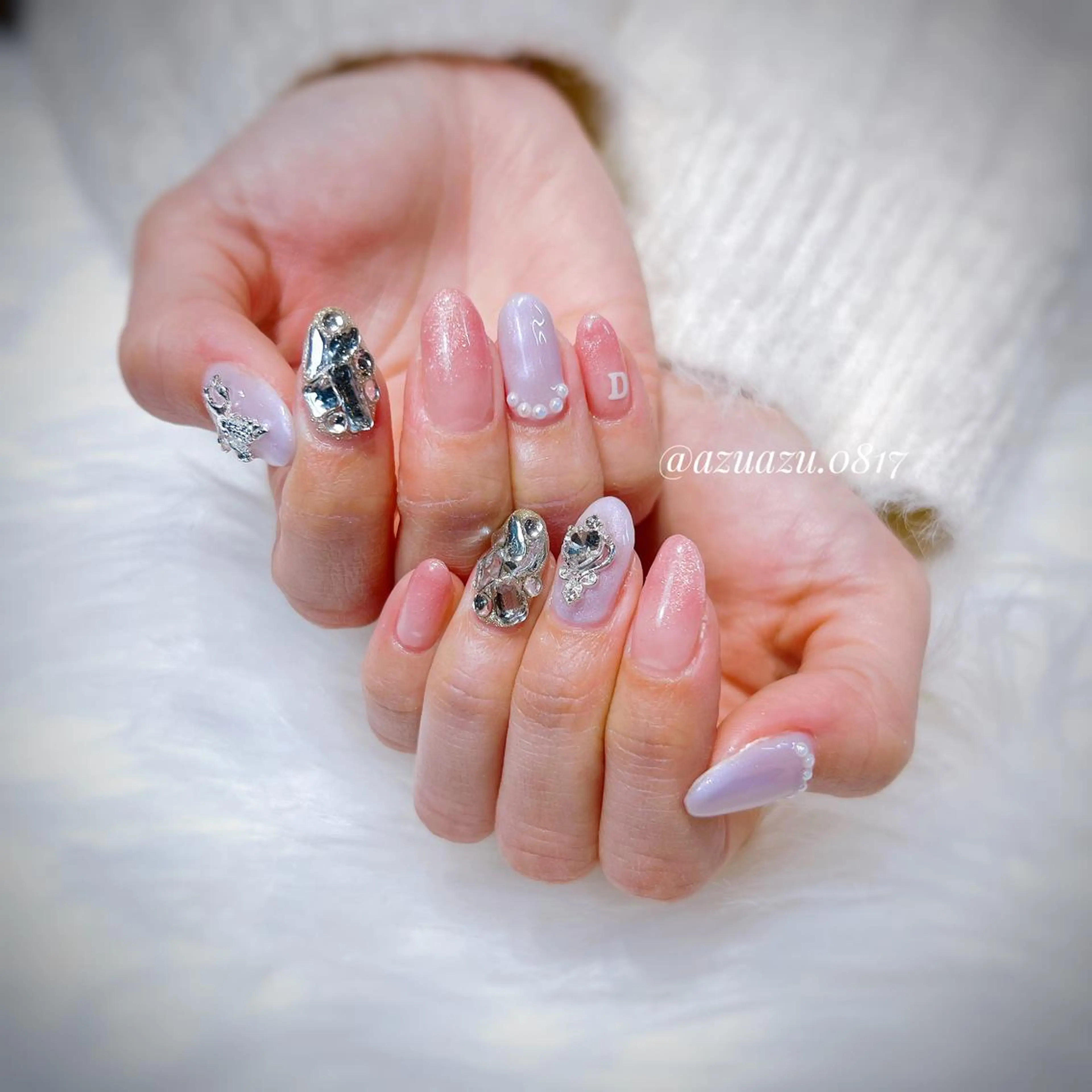 ネイル ジェルネイル ハンドネイル hair&nail ROOTS所属・ヘアメイク&ネイル ♥️Azuのネイルデザイン