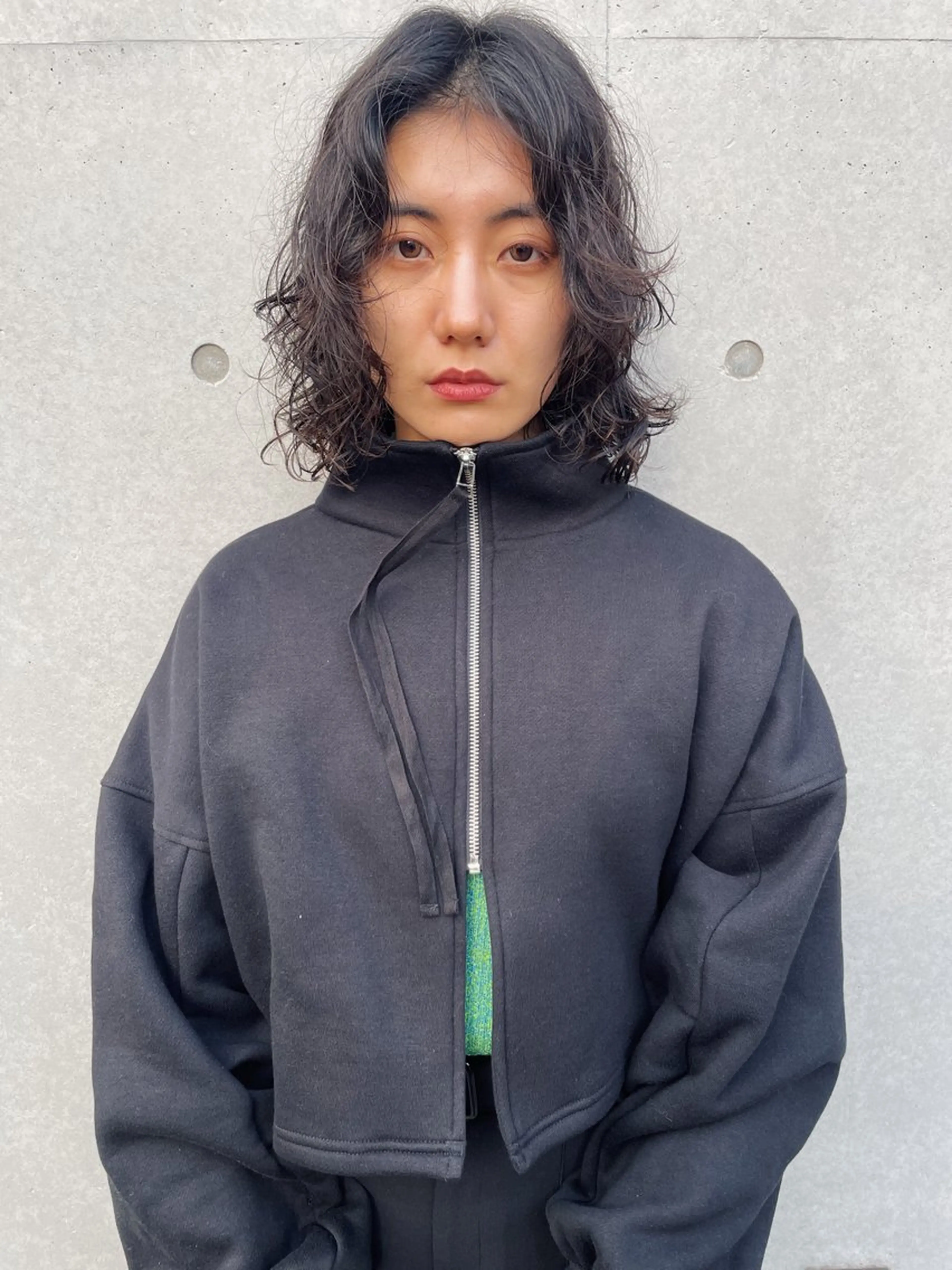 ミディアム パーマ カット パーマ トリートメント センスをお届けします 大谷将生INFPのヘアスタイル