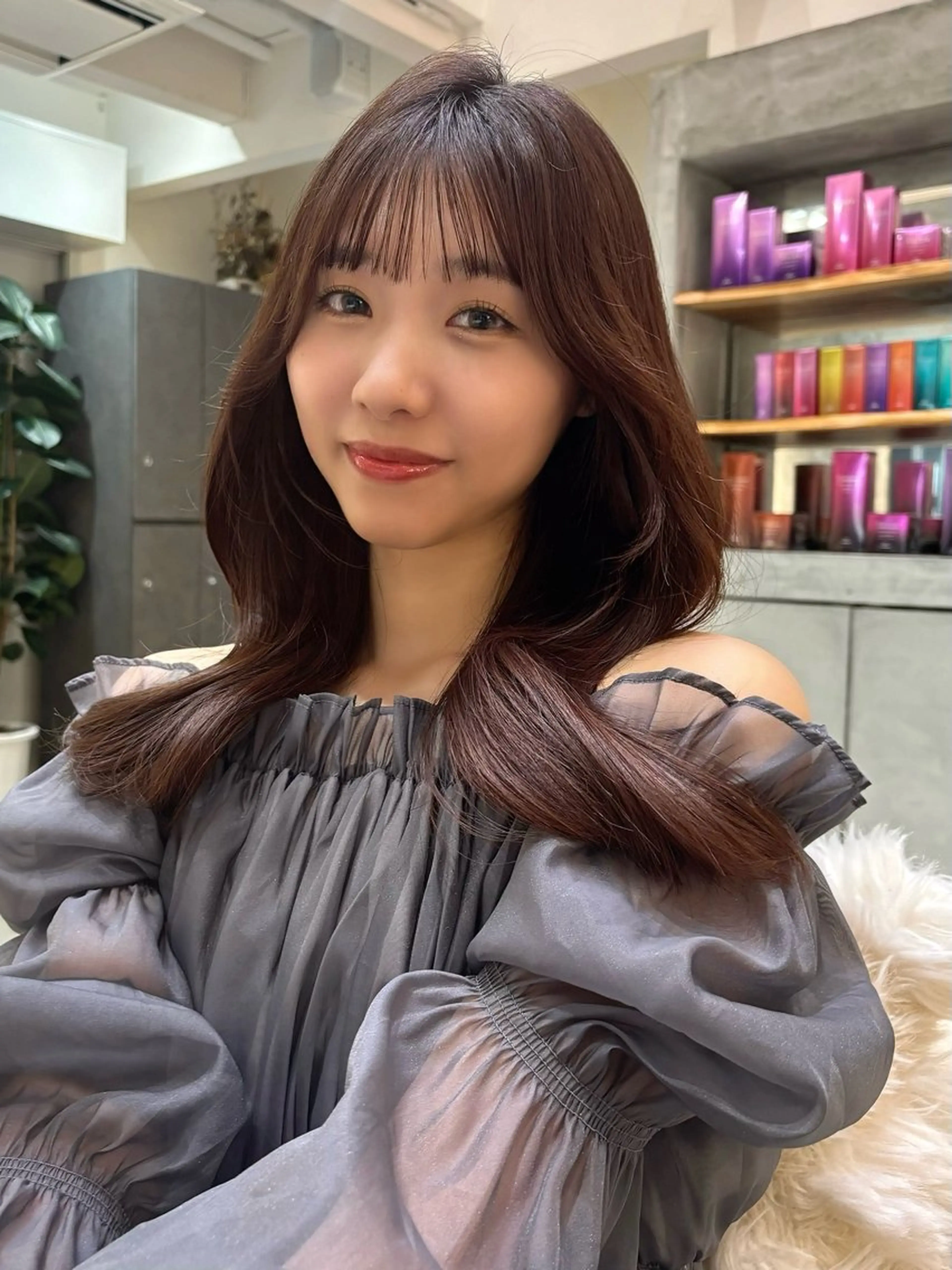 ミディアム 韓国風ヘア Londnaitre MAHOのヘアスタイル