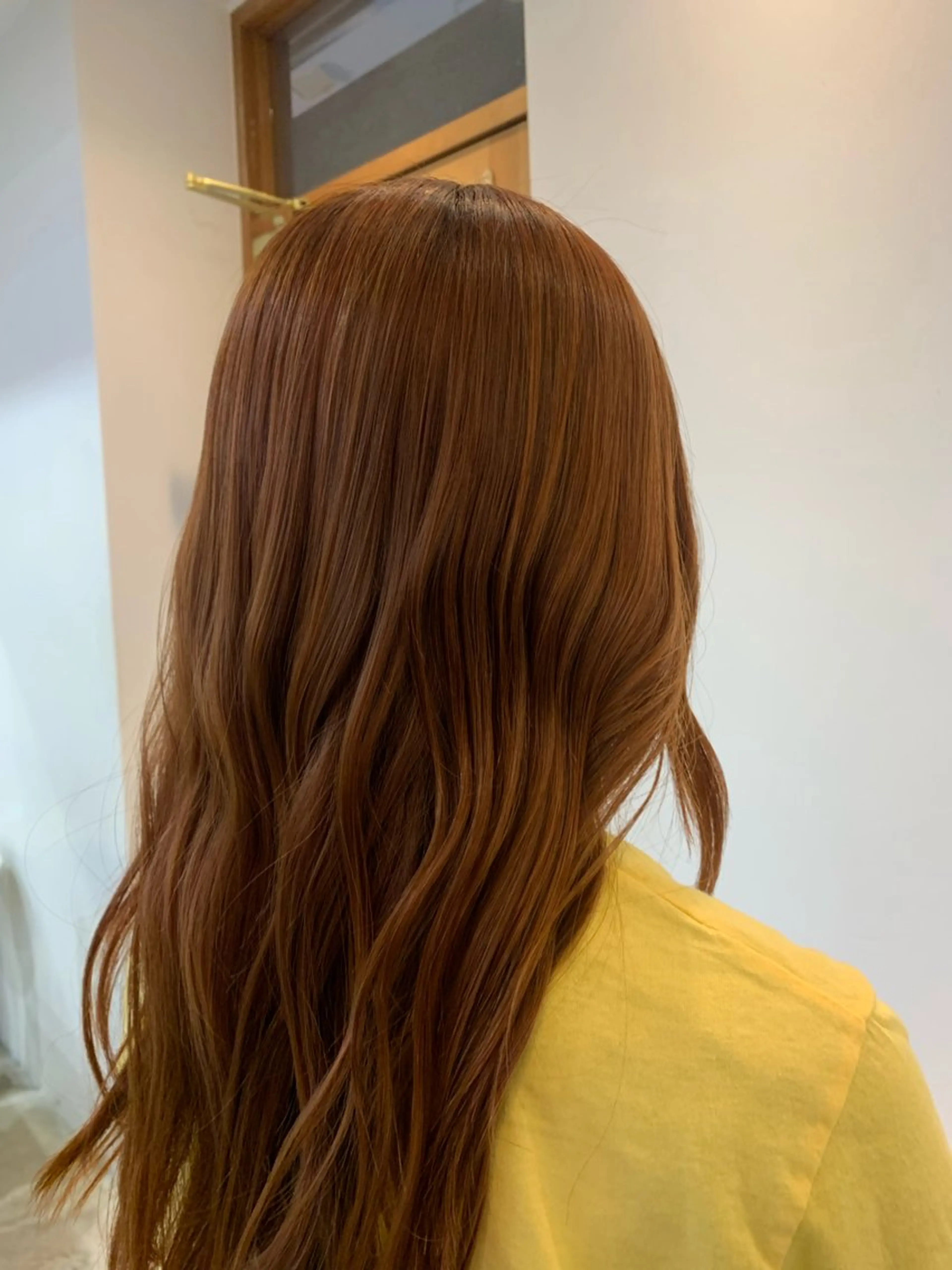 カラー ブリーチ ダブルカラー ブリーチなしカラー オレンジ もとよし ももかのヘアスタイル