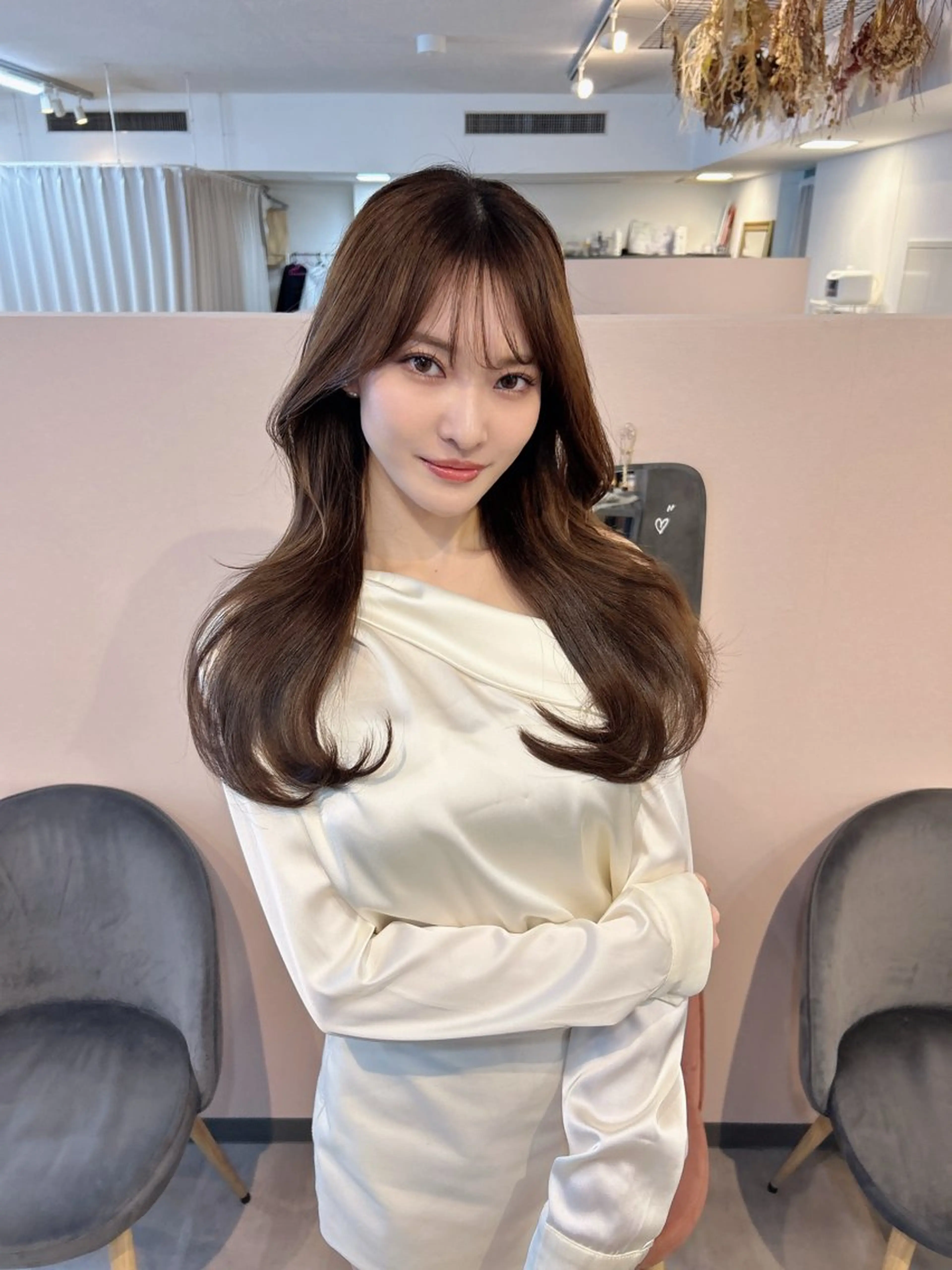 ロング カット ヘアカラー トリートメント 韓国ヘア 澤田 賢のヘアスタイル