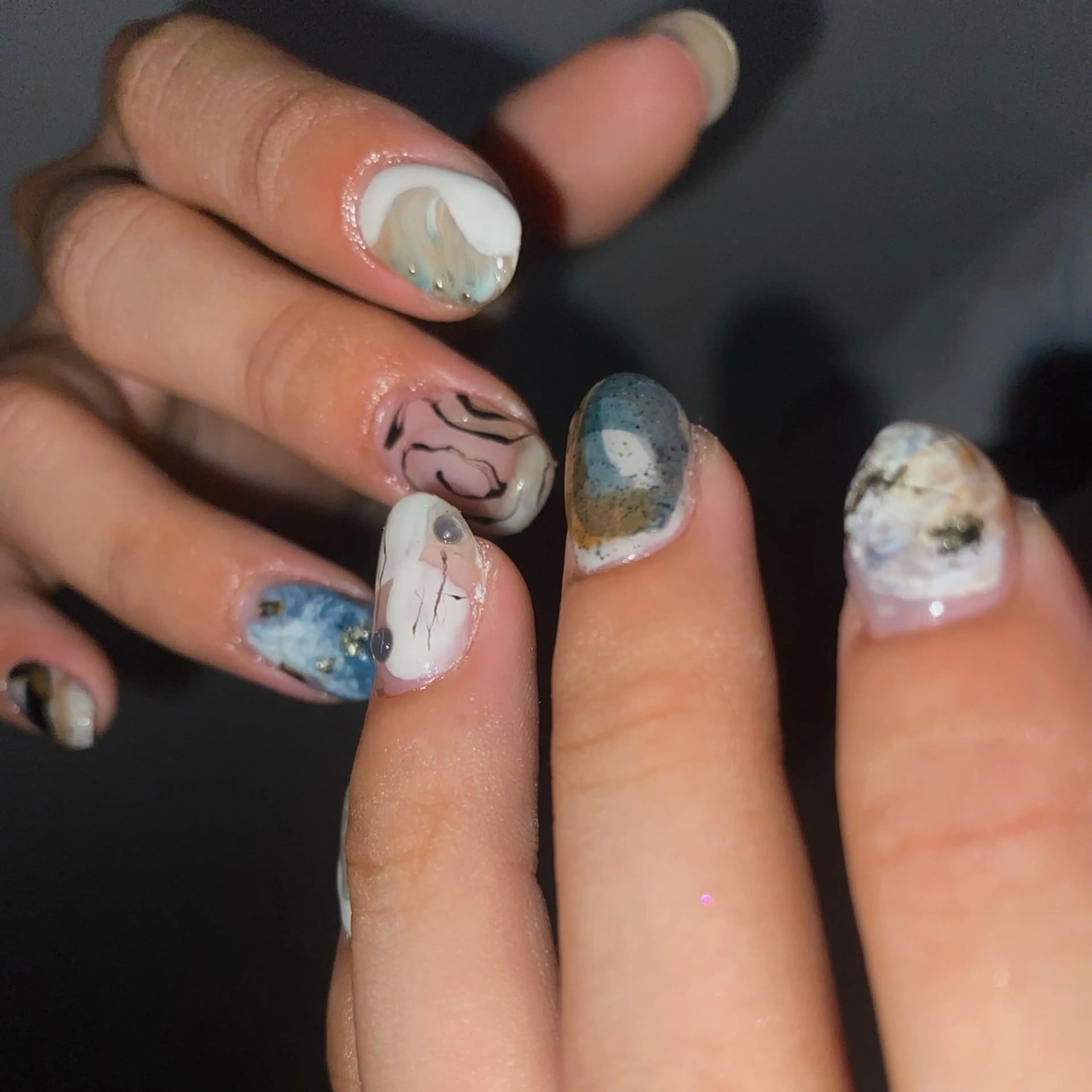 メンズ ネイル ハンドネイル akari✨ 韓国風、メンズネイルのネイルデザイン