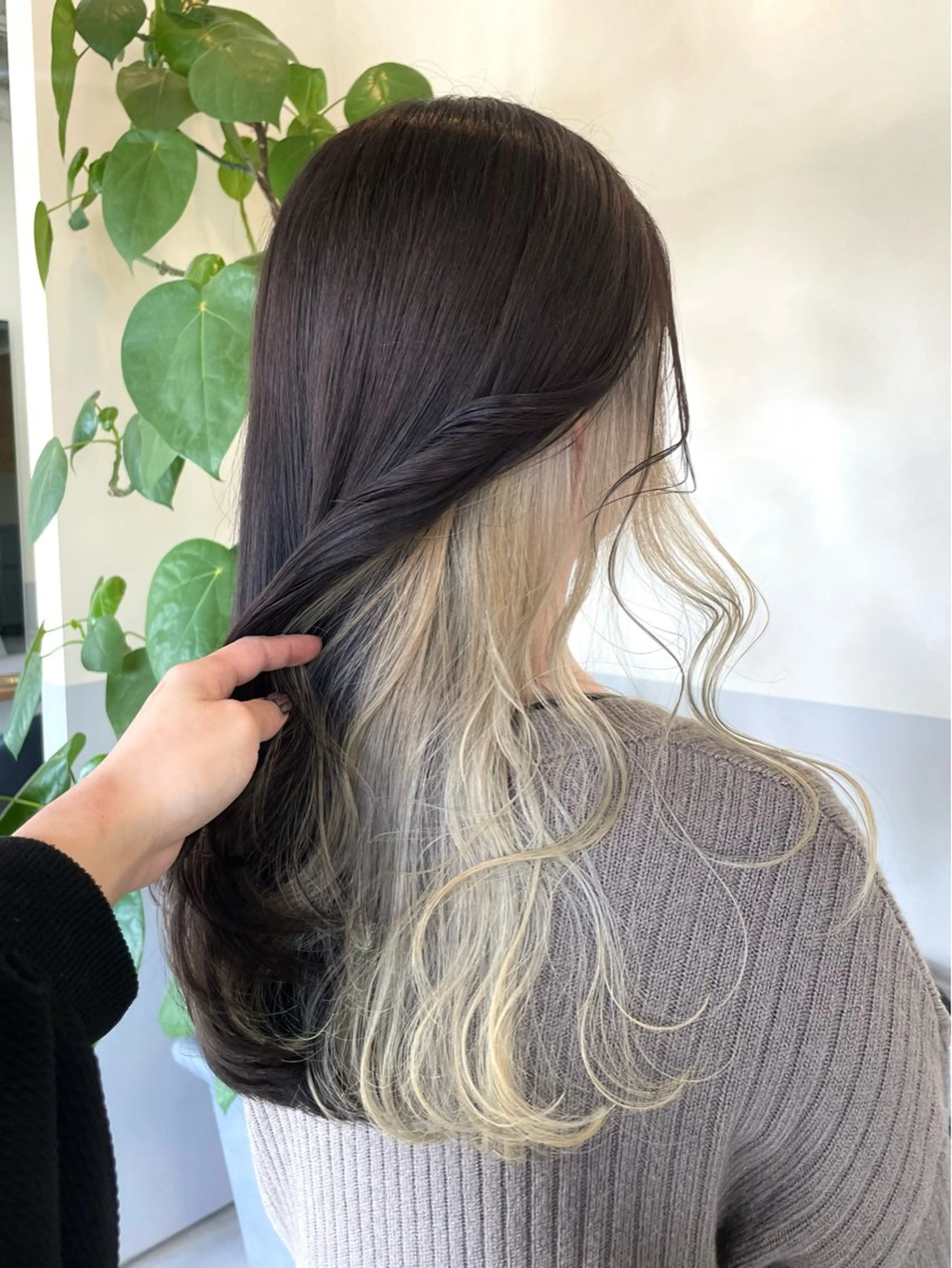 セミロング ヘアカラー basho ノエ.／カットモデルのヘアスタイル