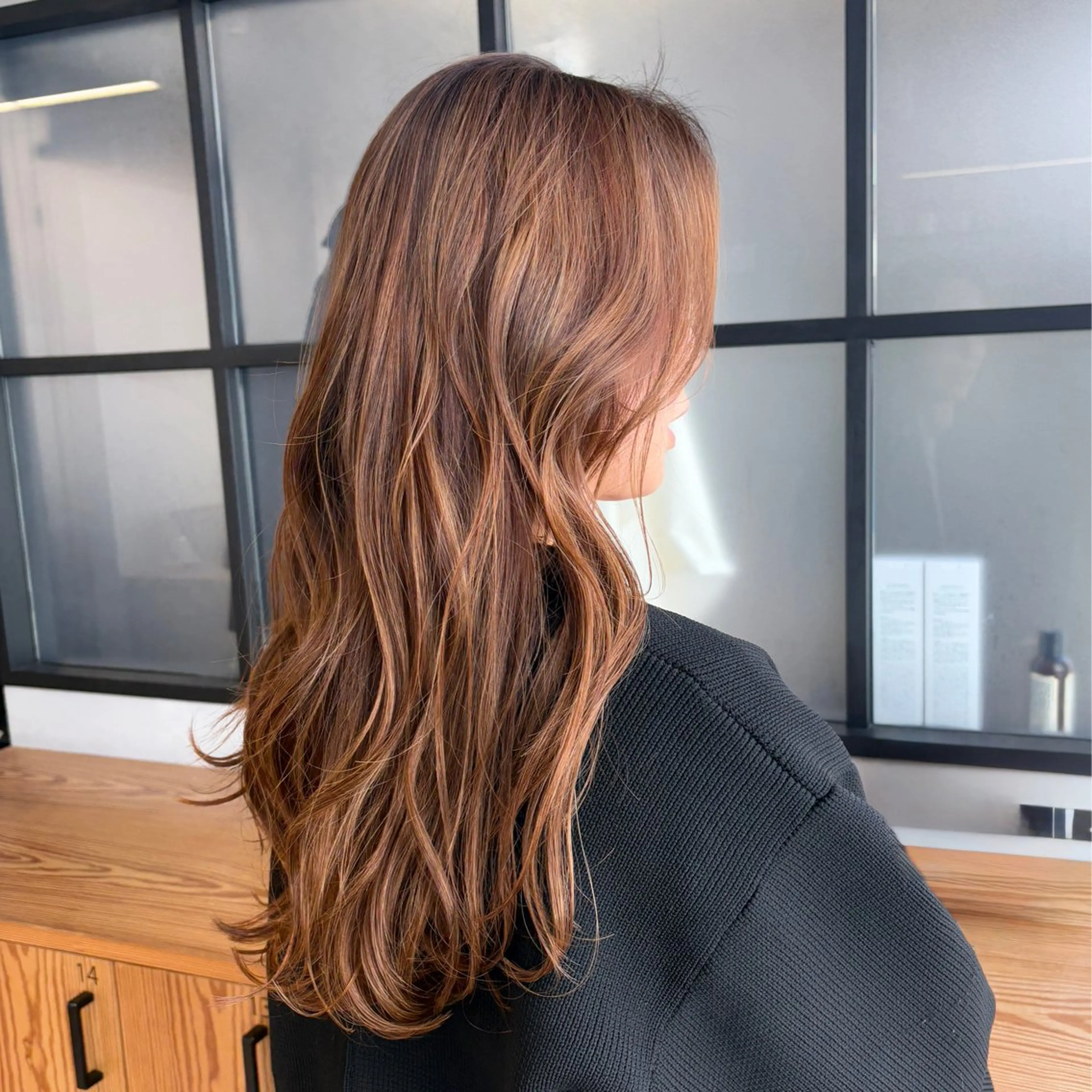 ロング カラー ハイライトカラー ハイライト ヘアカラー トリートメント DX SHARE SALON所属・matka白髪ぼかし 大人ヘア/KEIKOのヘアスタイル