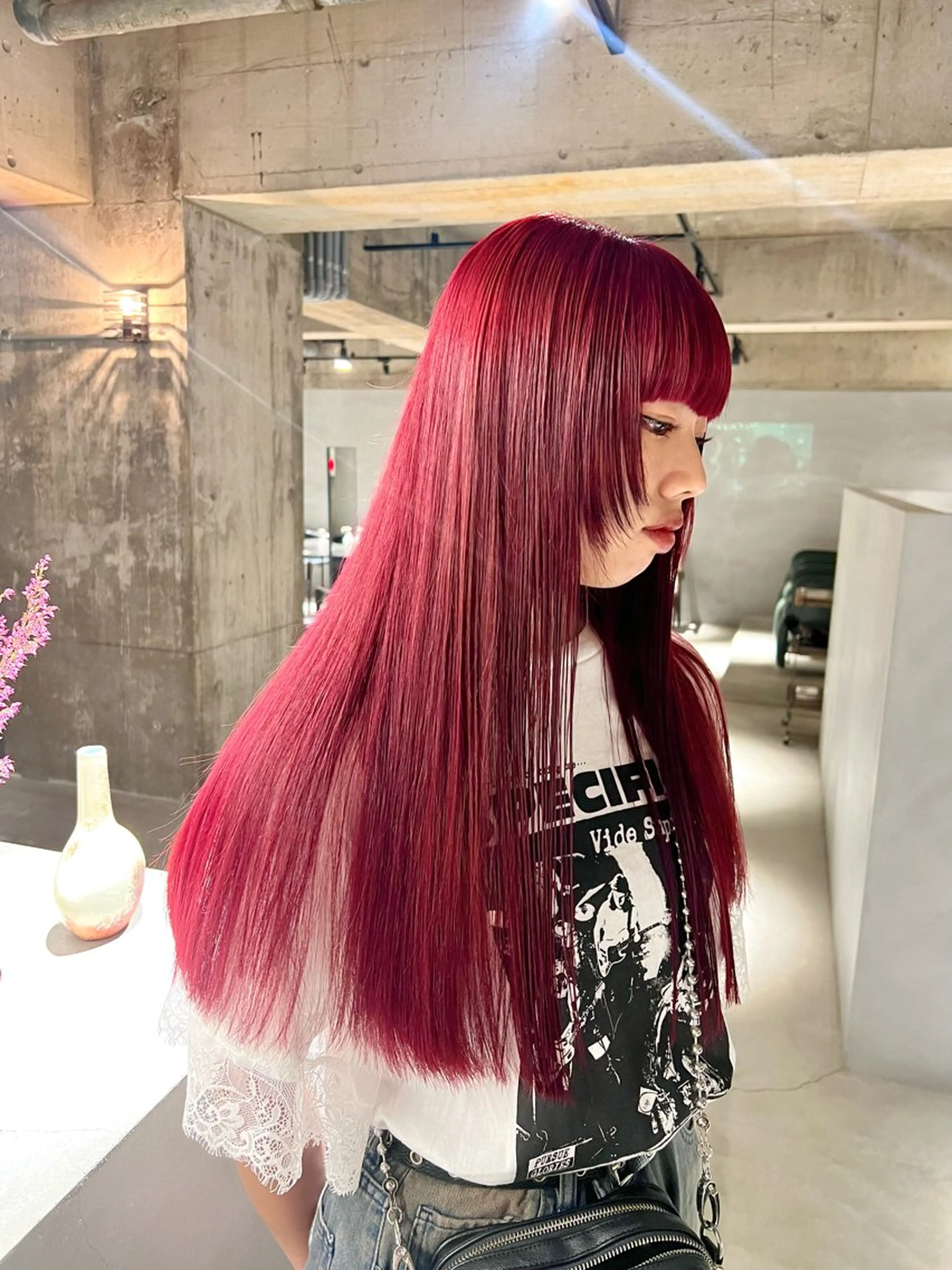 ロング カラー カット ヘアカラー トリートメント 宮川 日菜子のヘアスタイル