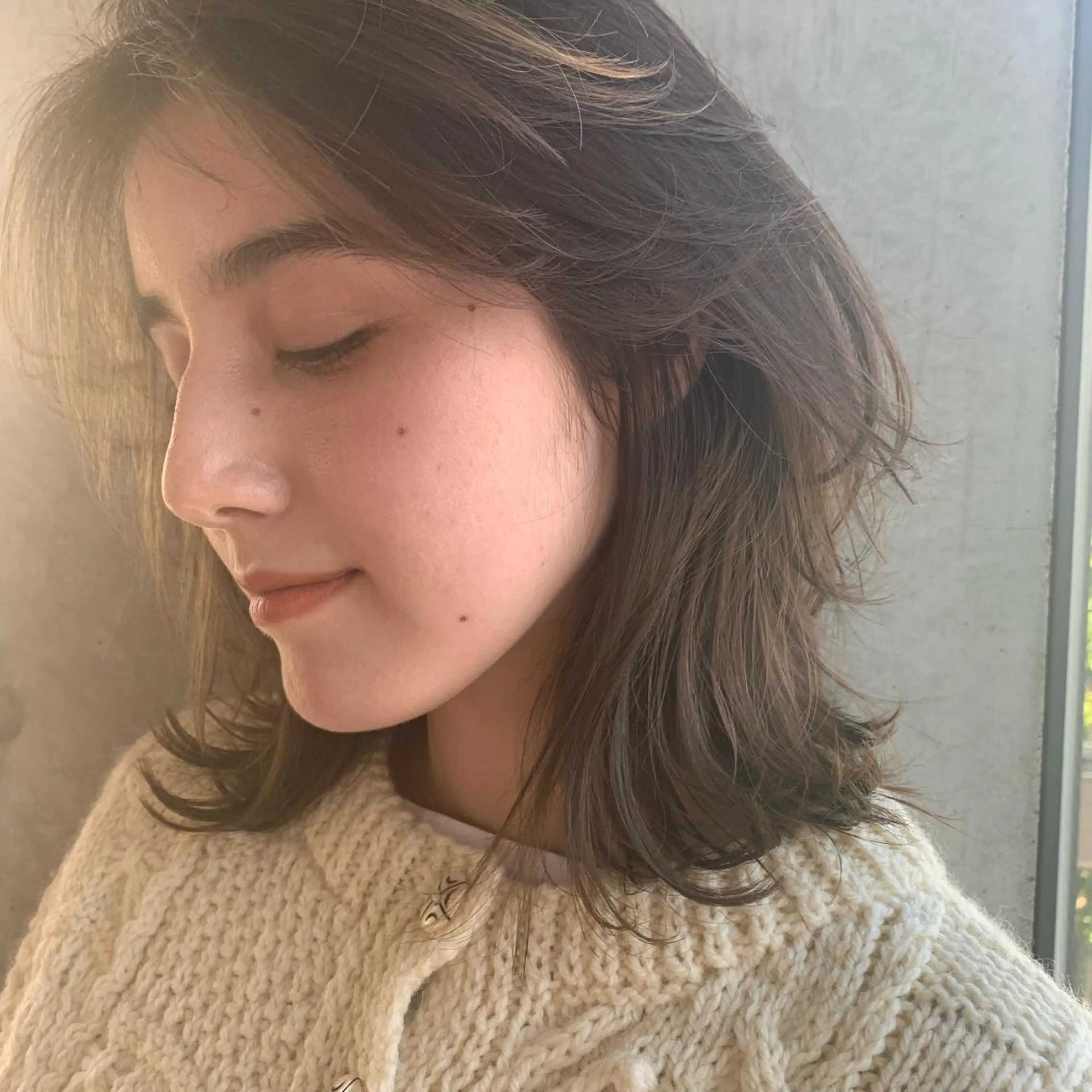 ミディアム カラー カット ヘアカラー トリートメント conne&riri所属・MA YUのヘアスタイル