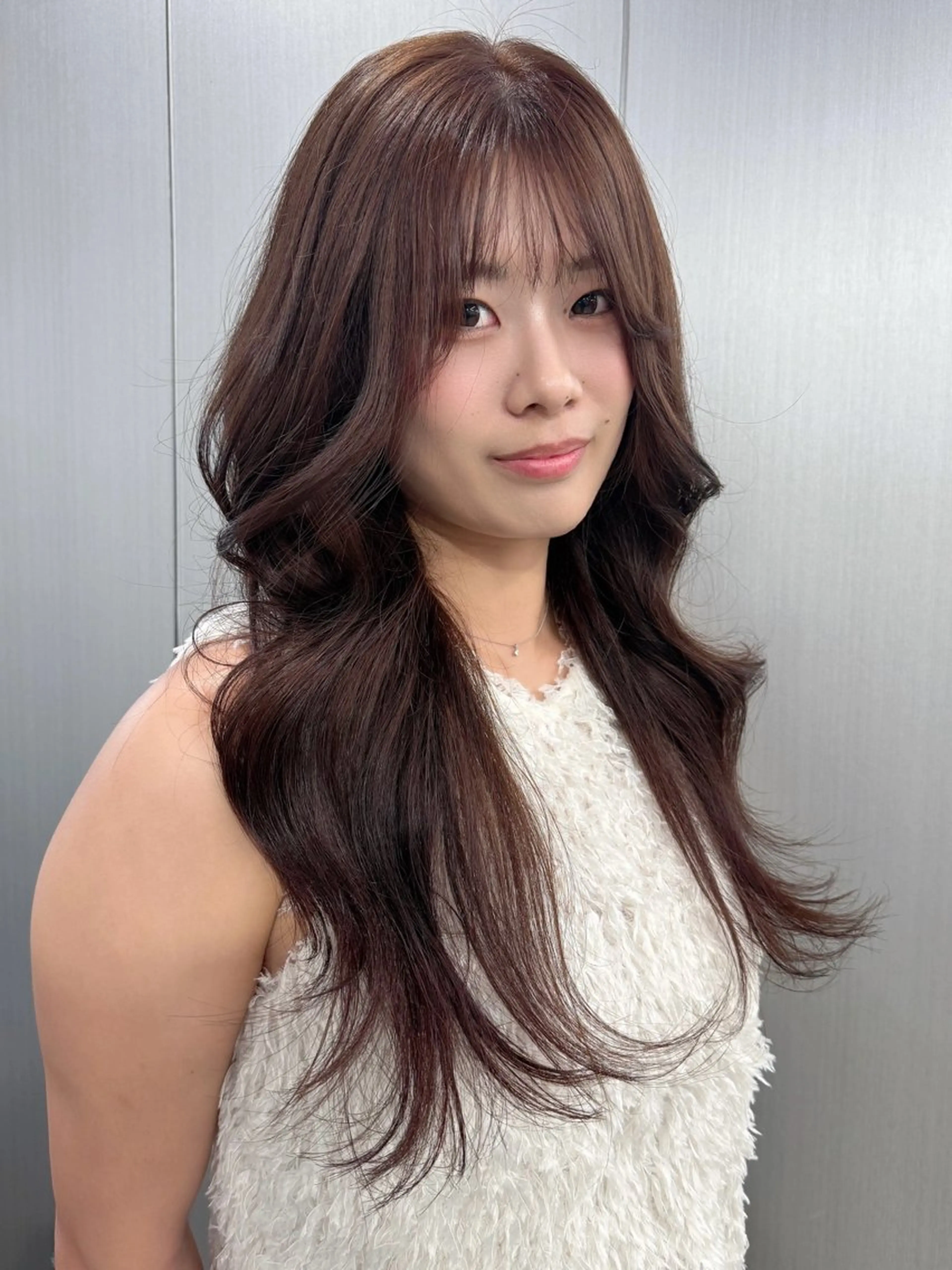 ロング ヨシンモリ カット ヘアカラー トリートメント ブルーブラック レイヤー/TERUのヘアスタイル