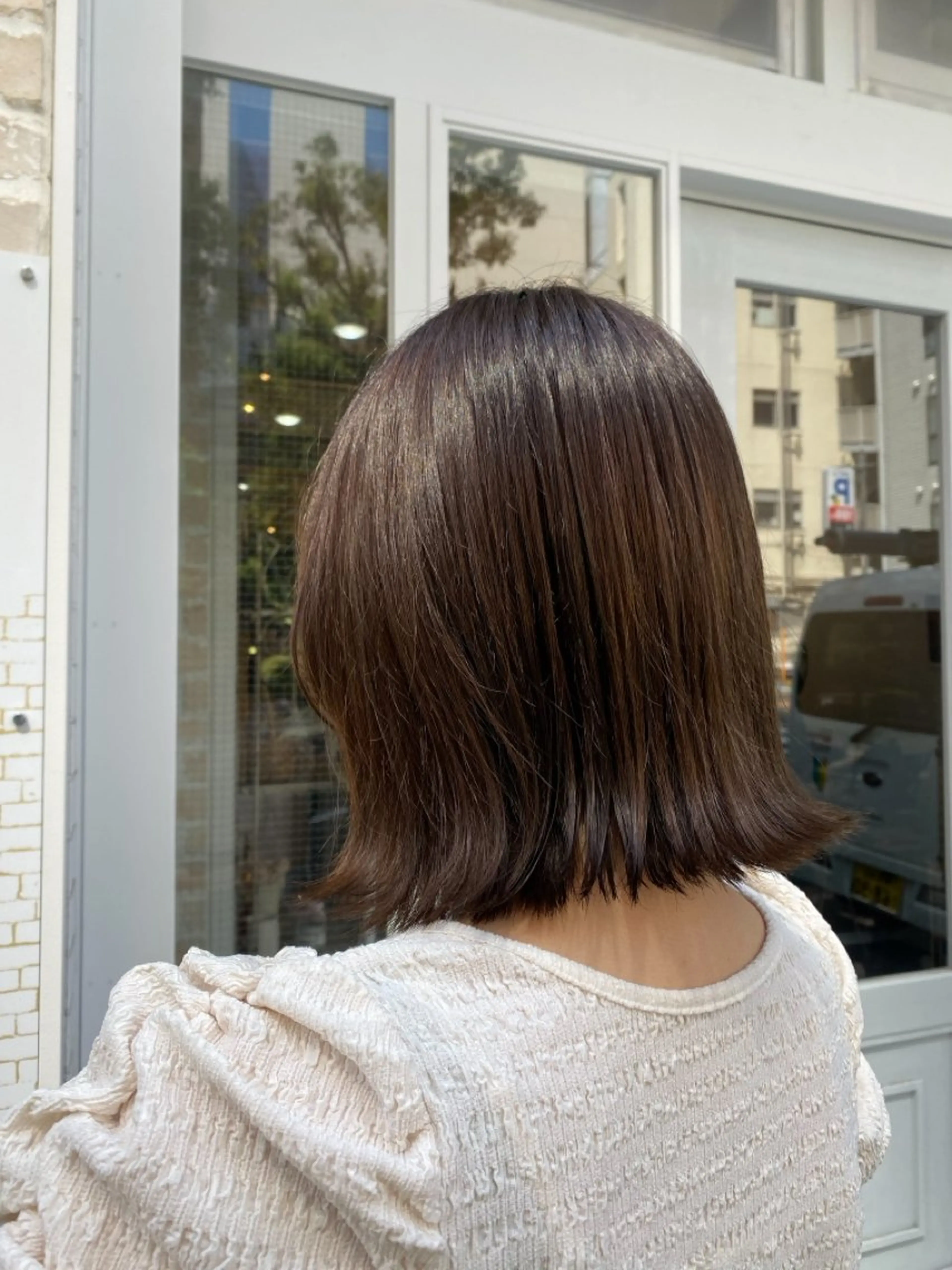 ミディアム 縮毛矯正 小磯 維織のヘアスタイル