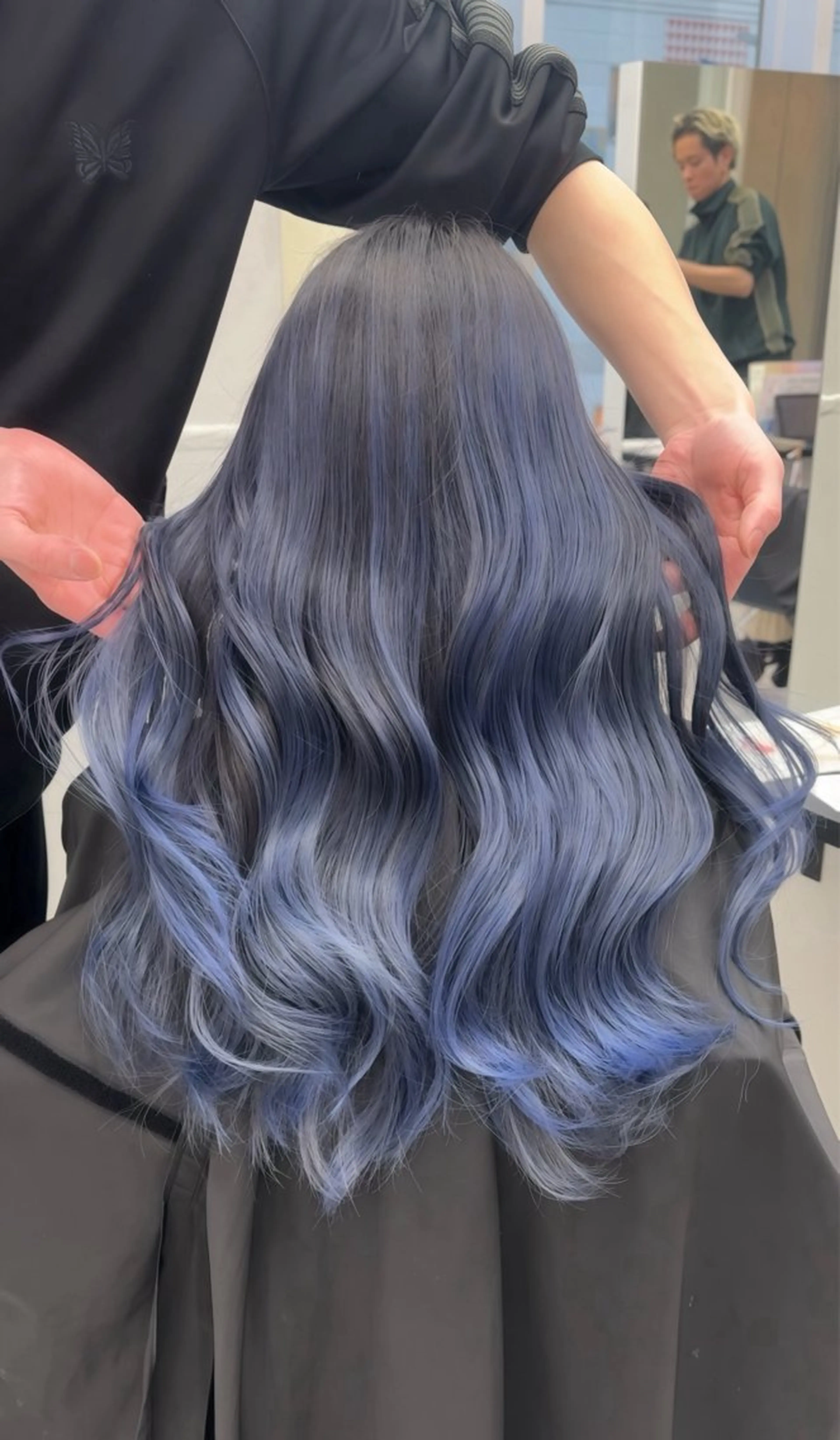 ロング カラー バレイヤージュ レイヤーカット カット ヘアカラー トリートメント ヘアセット Rikuto/原宿 /バレイヤージュのヘアスタイル
