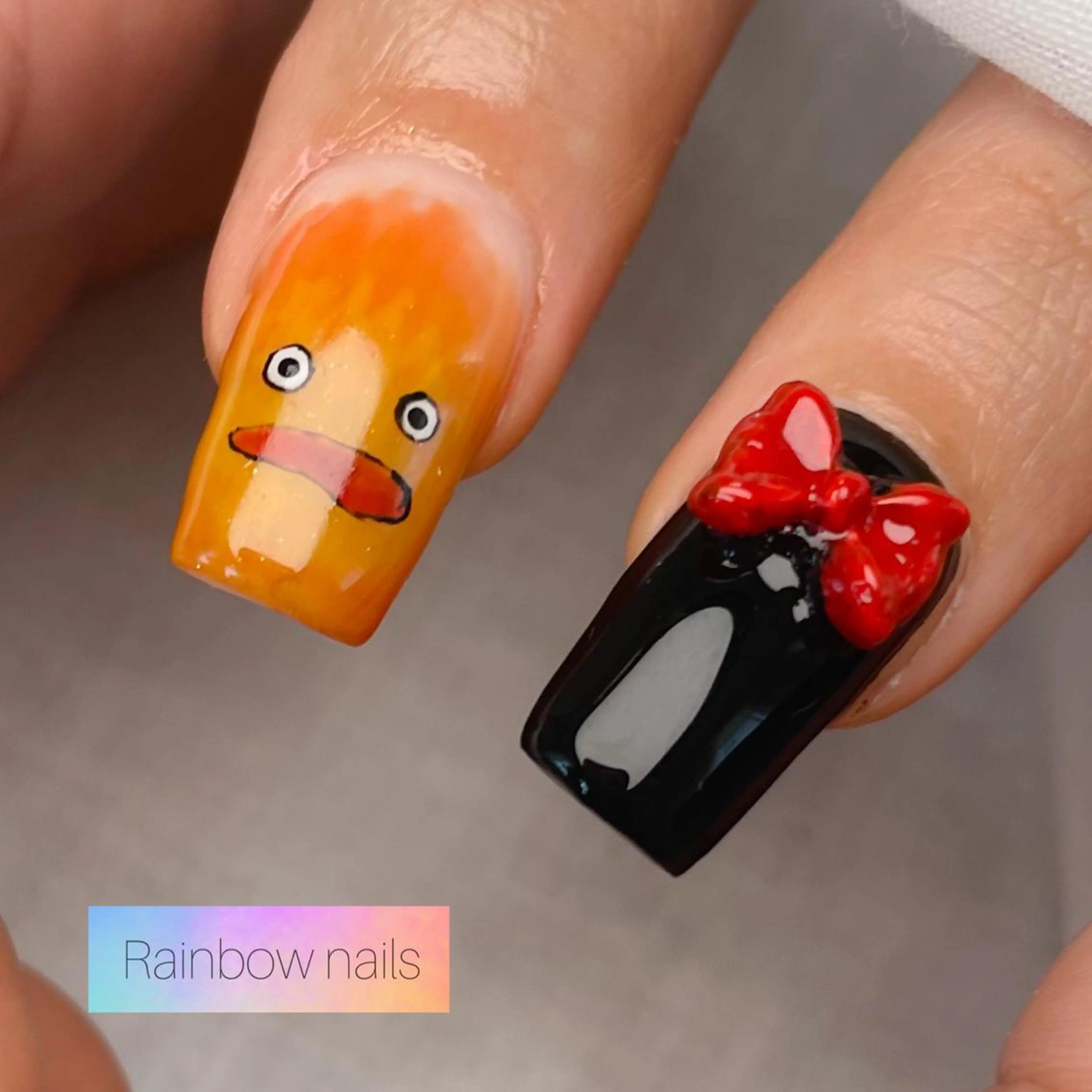 ネイル Rainbow nailsくろちゃんのネイルデザイン