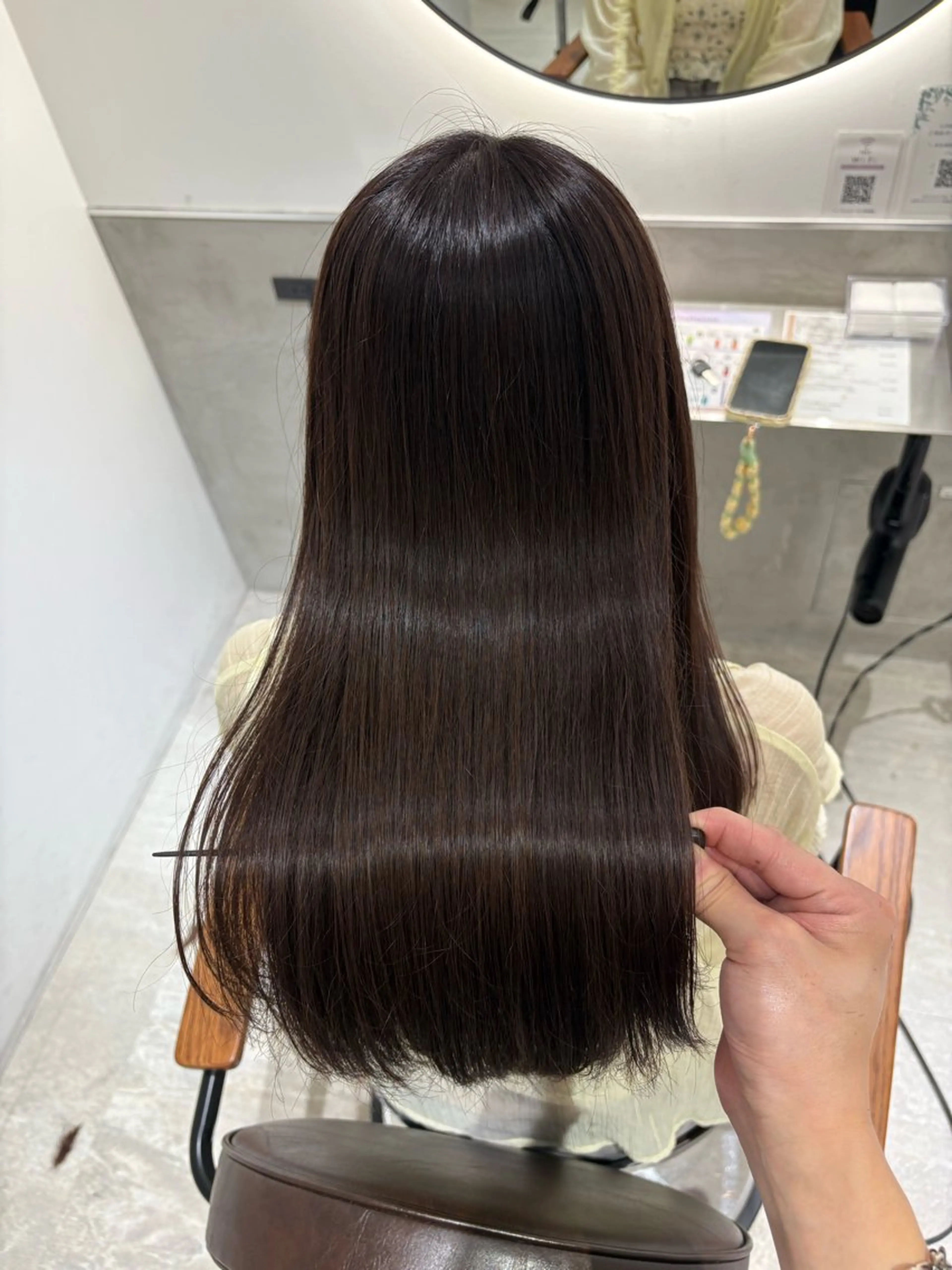 セミロング カラー 髪質改善 トリートメント ヘアカラー トリートメント 💖褒められサラ艶髪 💖本木ヨシヒサ💖のヘアスタイル