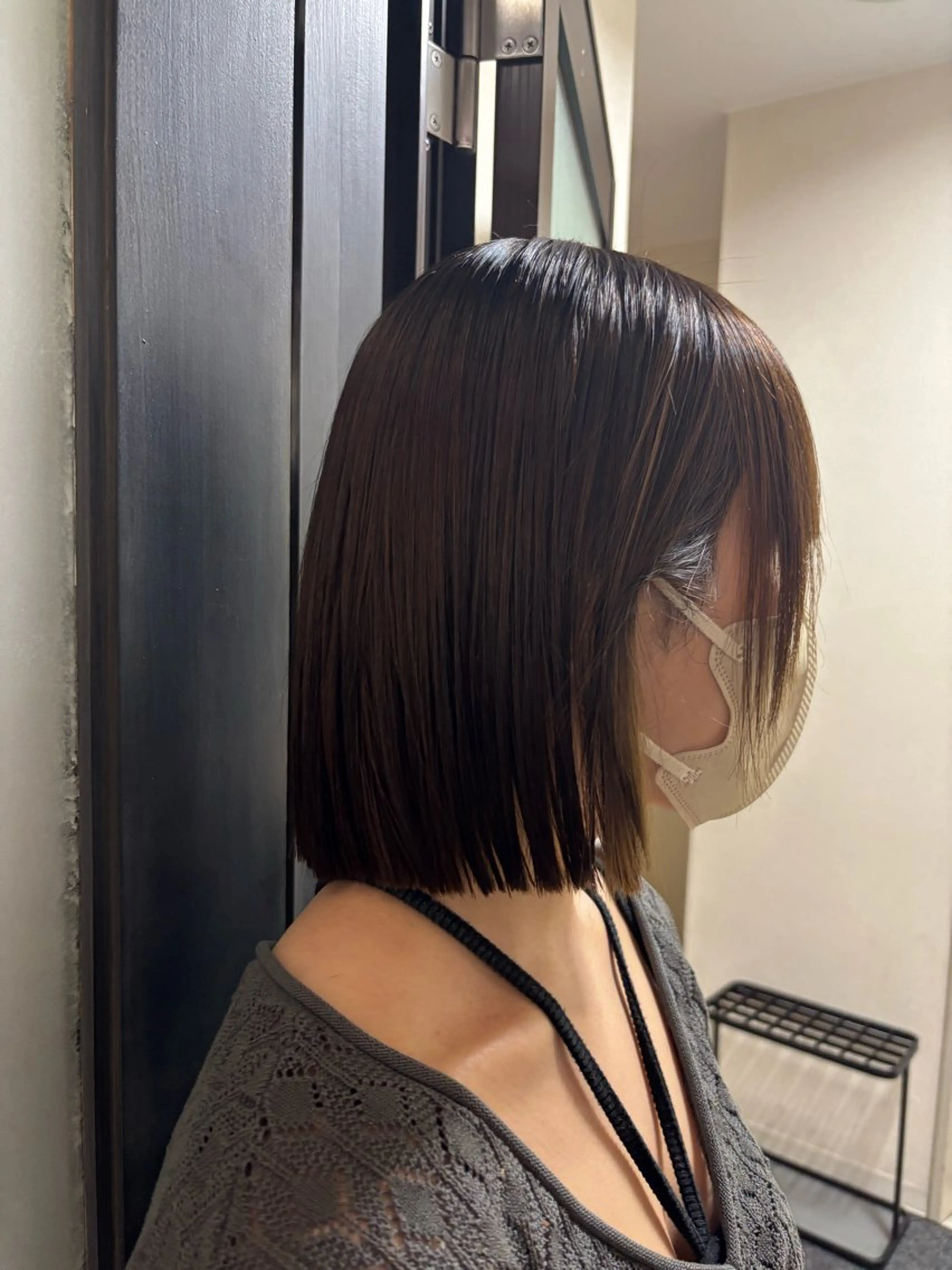ミディアム カット 縮毛矯正 トリートメント ALBUM Academy成田楓のヘアスタイル