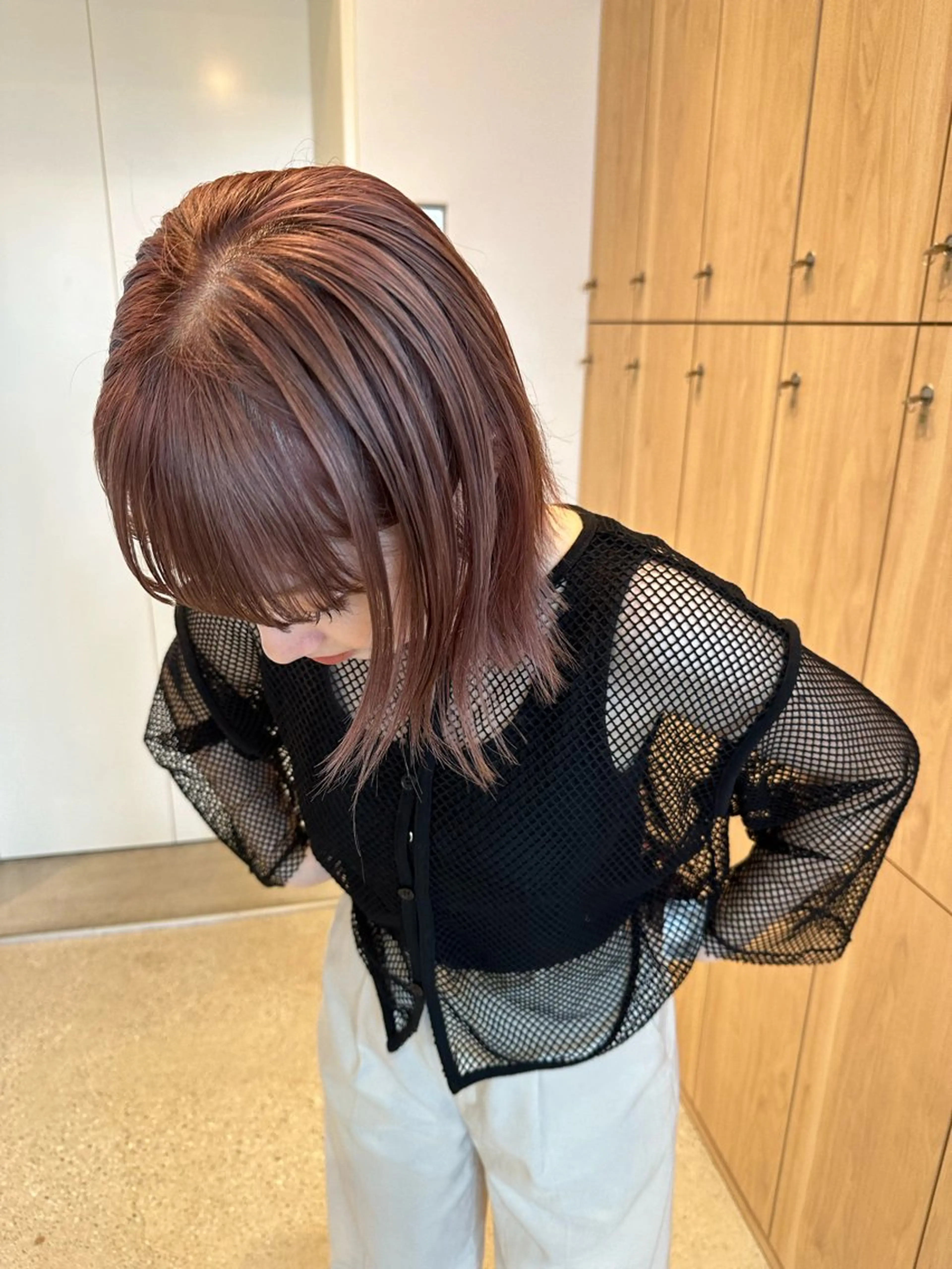カラー ベージュカラー ピンクカラー ピンクベージュ カット ヘアカラー Lafith hair clan所属・Lafith本通店/ SARAのヘアスタイル