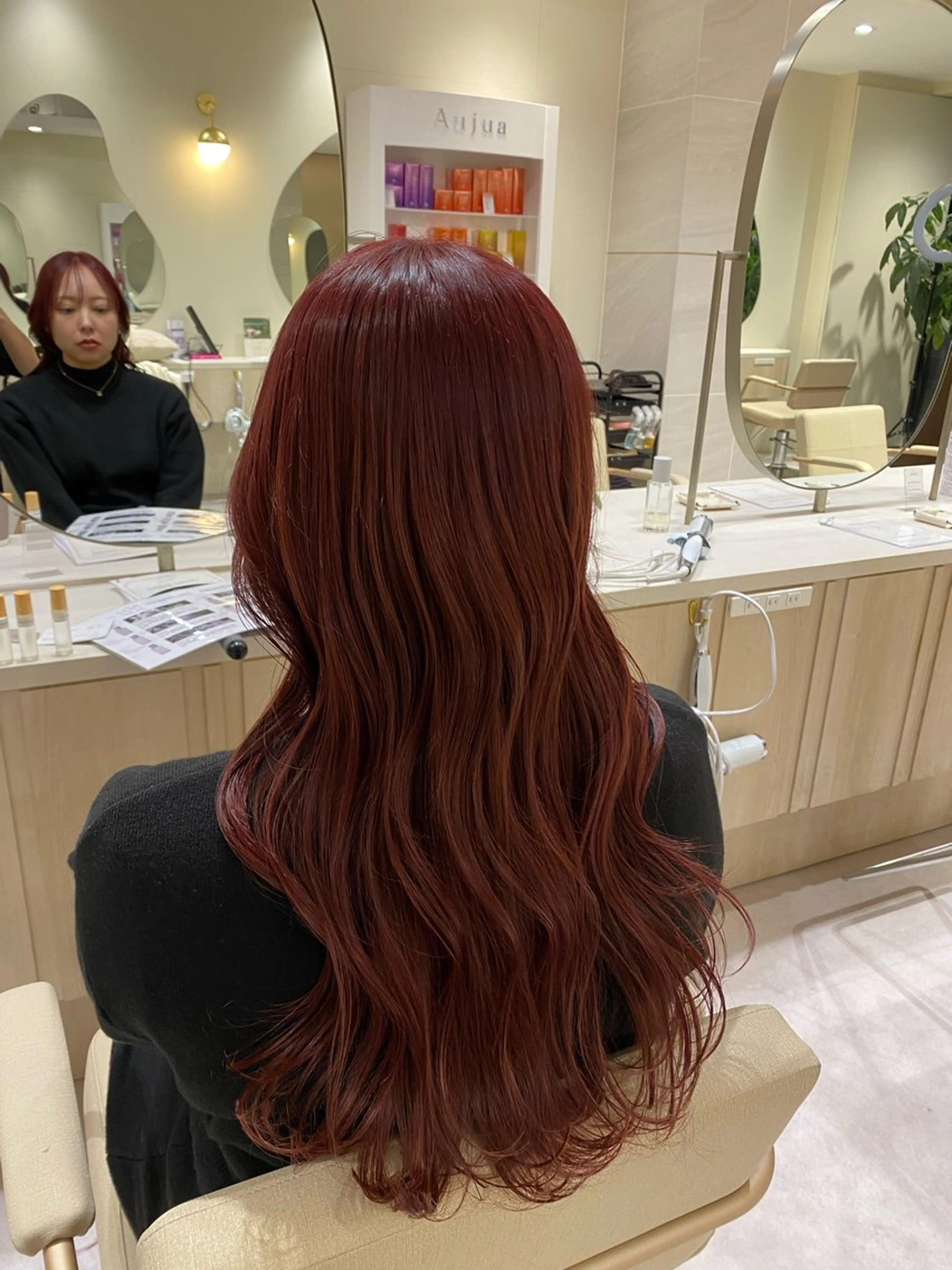 ロング カラー ブリーチ ブラウンカラー ダブルカラー イルミナカラー ブリーチなしカラー カット ヘアカラー ブリーチなしダブル カラー🧸🐺陽介のヘアスタイル