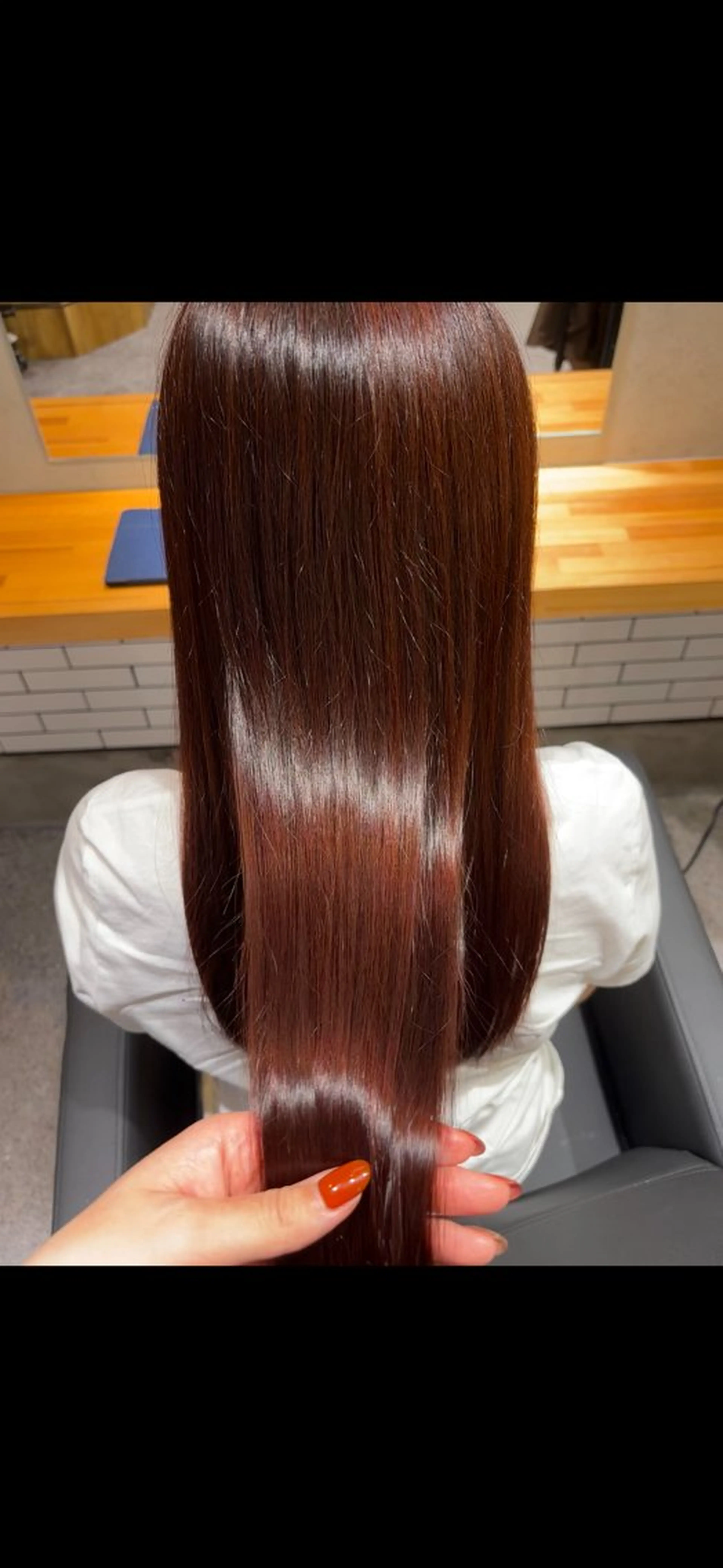 ロング カラー CREAR所属・フジモト カリンのヘアスタイル