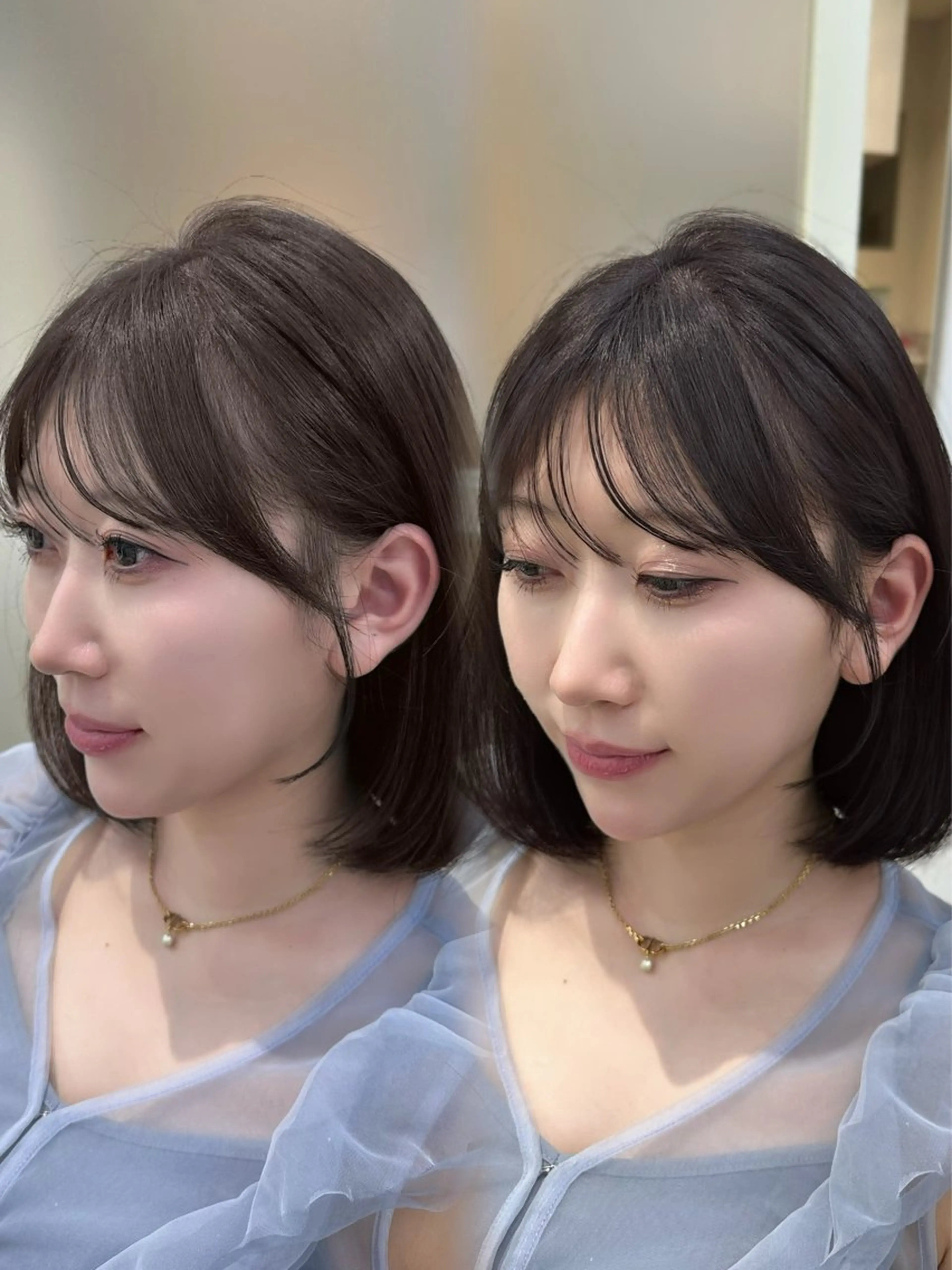 【🤍ボブにしたい方限定】ツヤ感色持ちカラー＆カット＆自社開発トリートメント🩷💞の写真