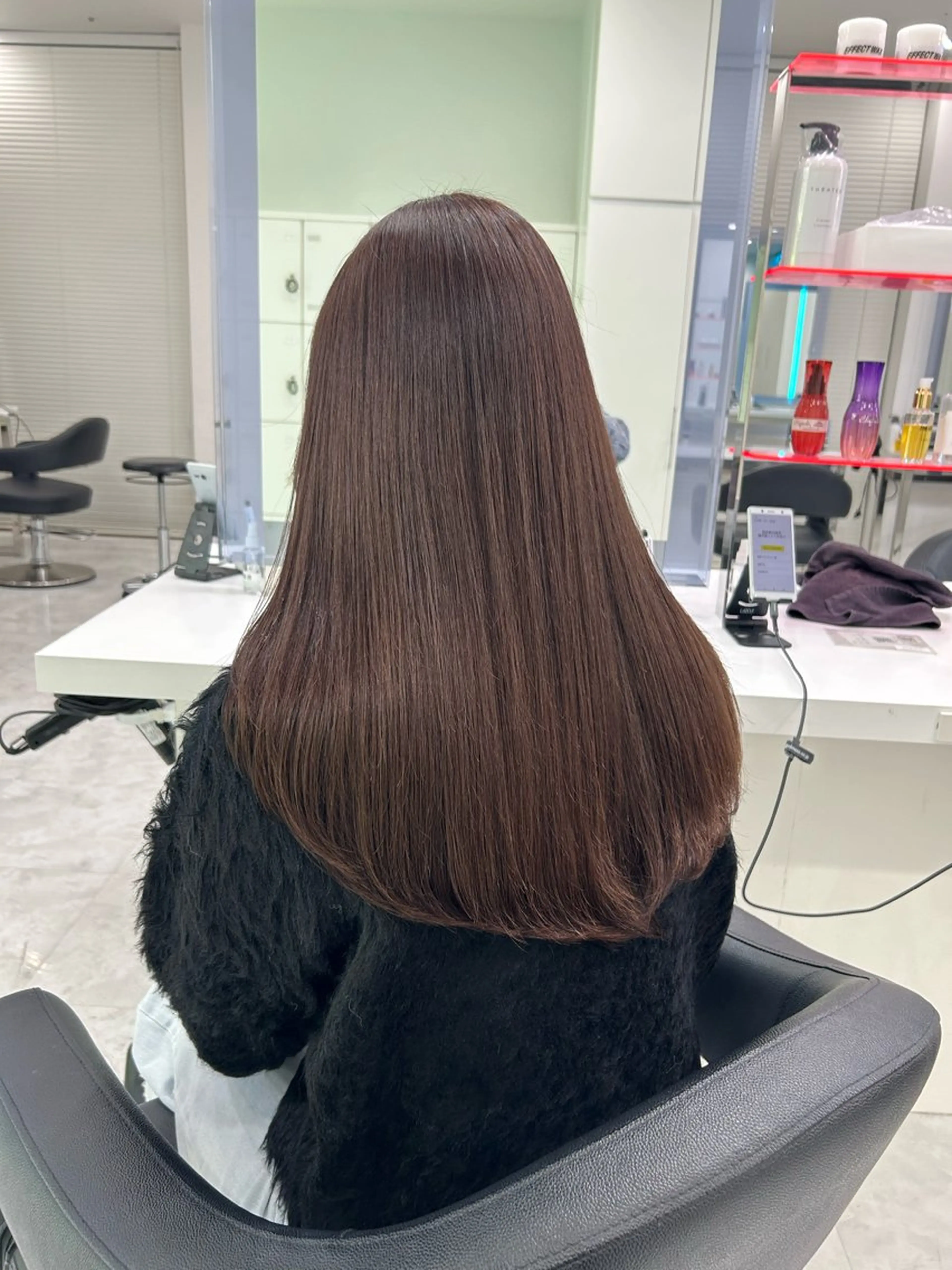 セミロング カラー カット ヘアカラー トリートメント ヘアセット 💖透け感ベージュ KOTA💖のヘアスタイル