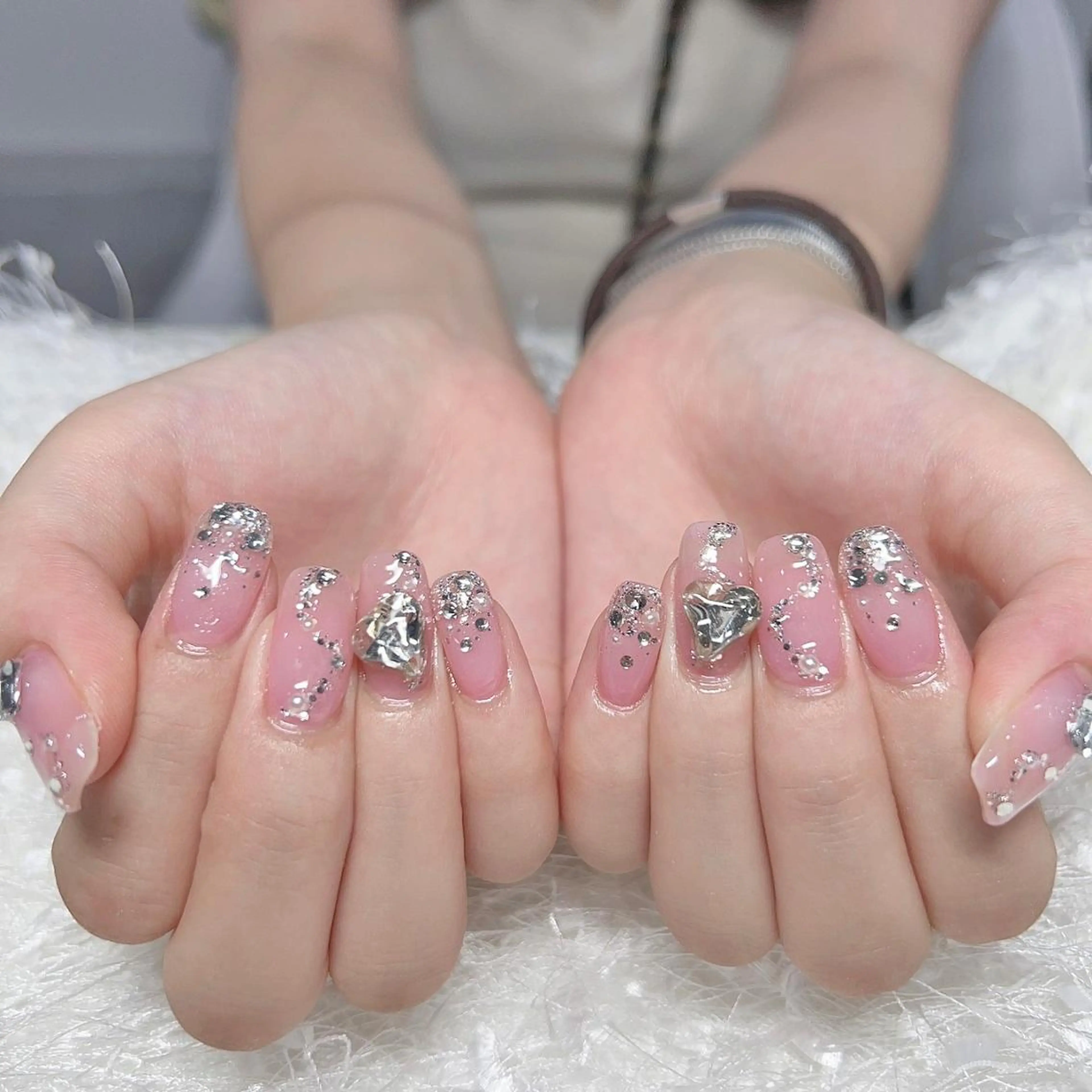 ネイル 長さ出し フレンチネイル ジェルネイル グラデーション 韓国ネイル ハンドネイル Nail&eye Belire 新宿のネイルデザイン