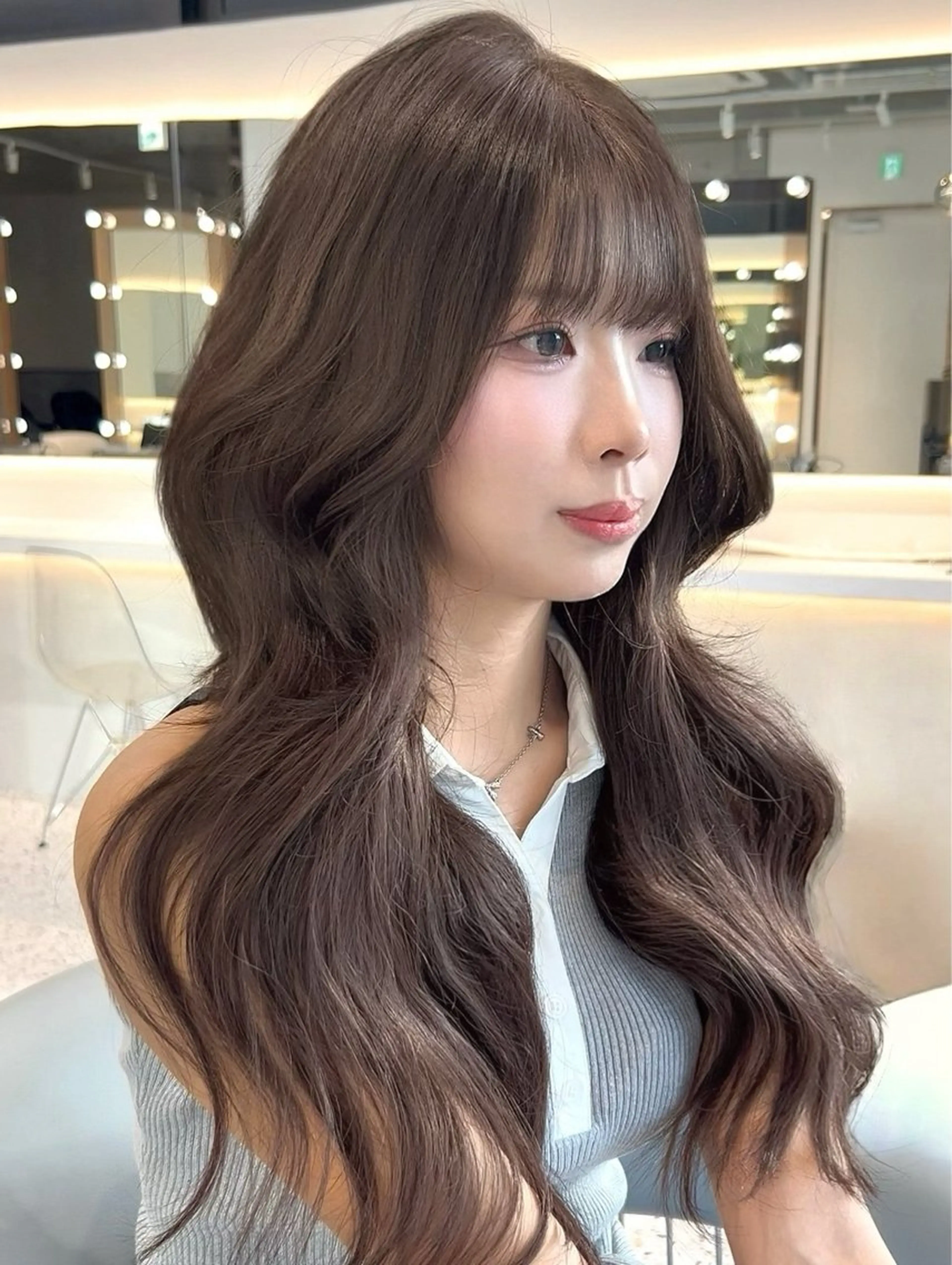 ロング チョコレートブラウン ヘアカラー Lond Role所属・🎀透明感ブラウ ンshizuka🎀のヘアスタイル