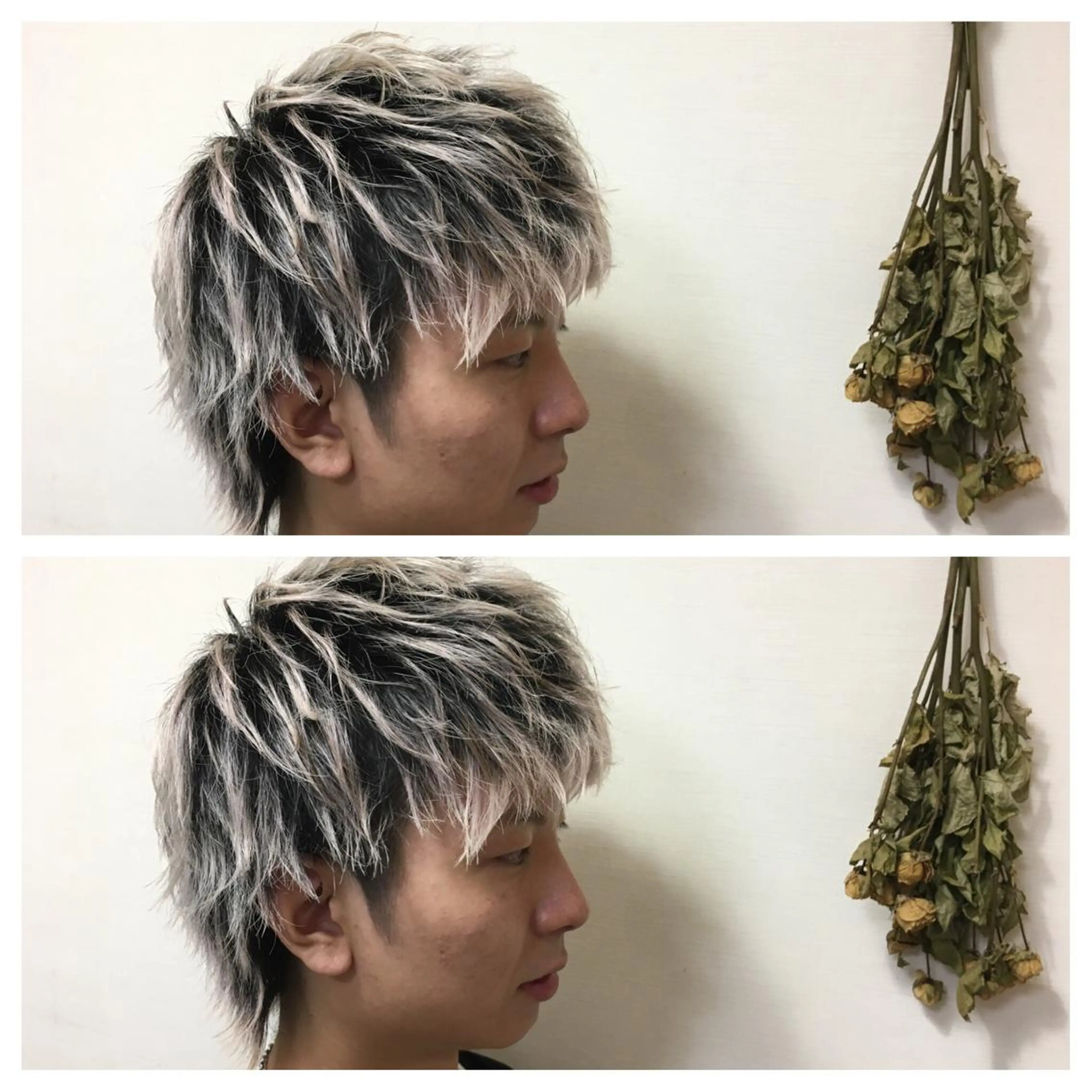 ショート カラー メンズ メンズブリーチ ブリーチ サトウ レンマのヘアスタイル