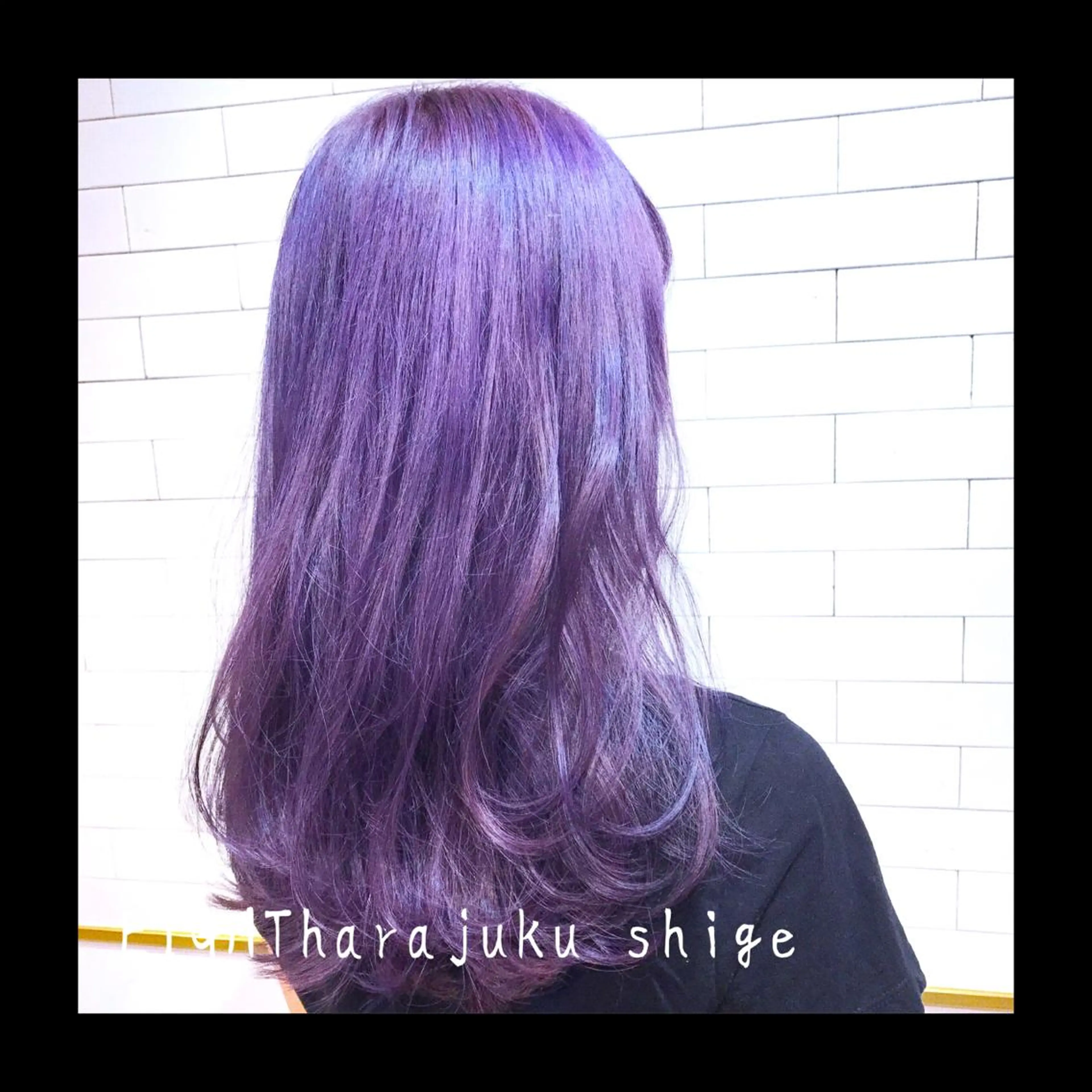 ロング カラー ブリーチ ラベンダーカラー 及川シゲル 髪質改善講師のヘアスタイル