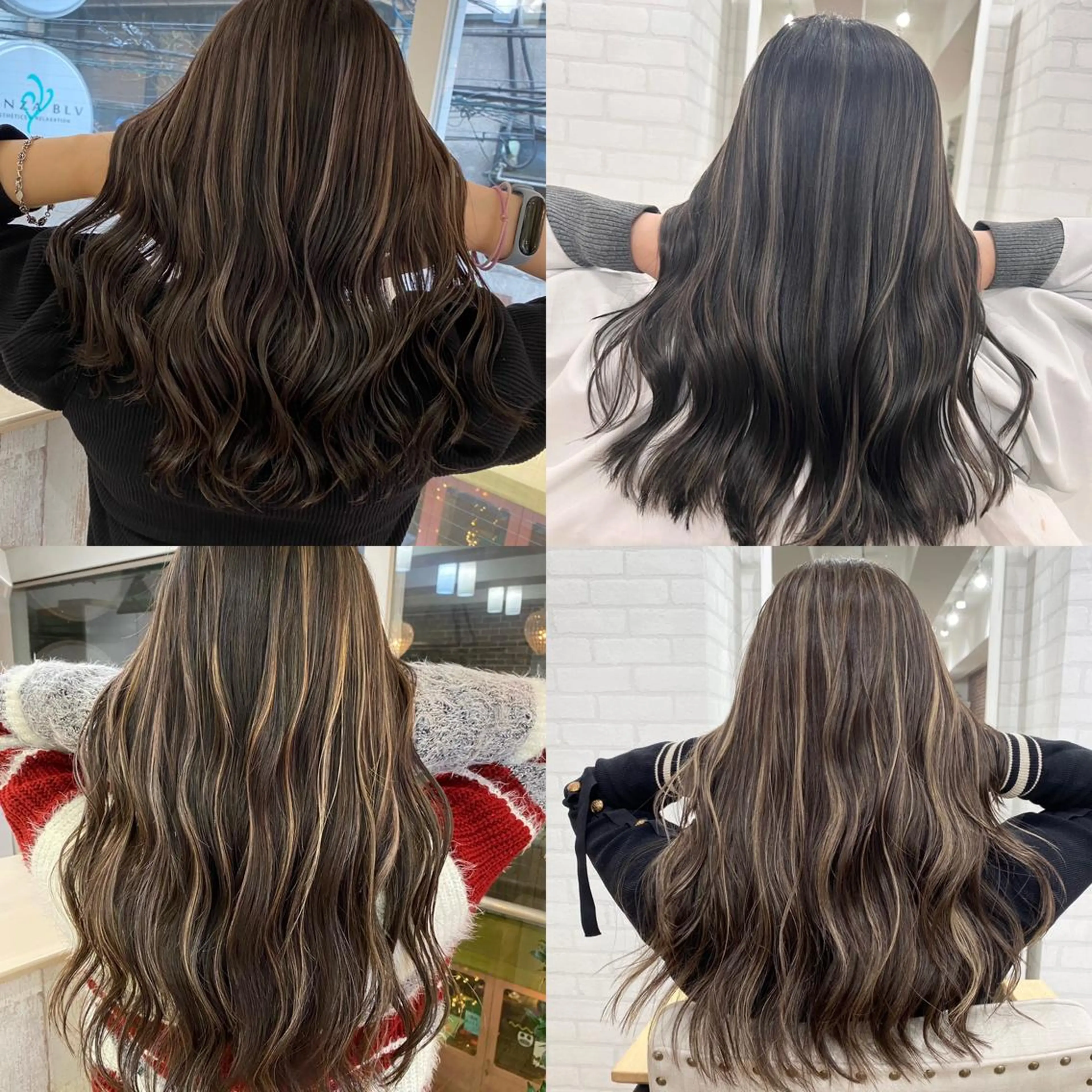 セミロング カラー ヘアアレンジ ヘアカラー トリートメント 久米 治仁のヘアスタイル