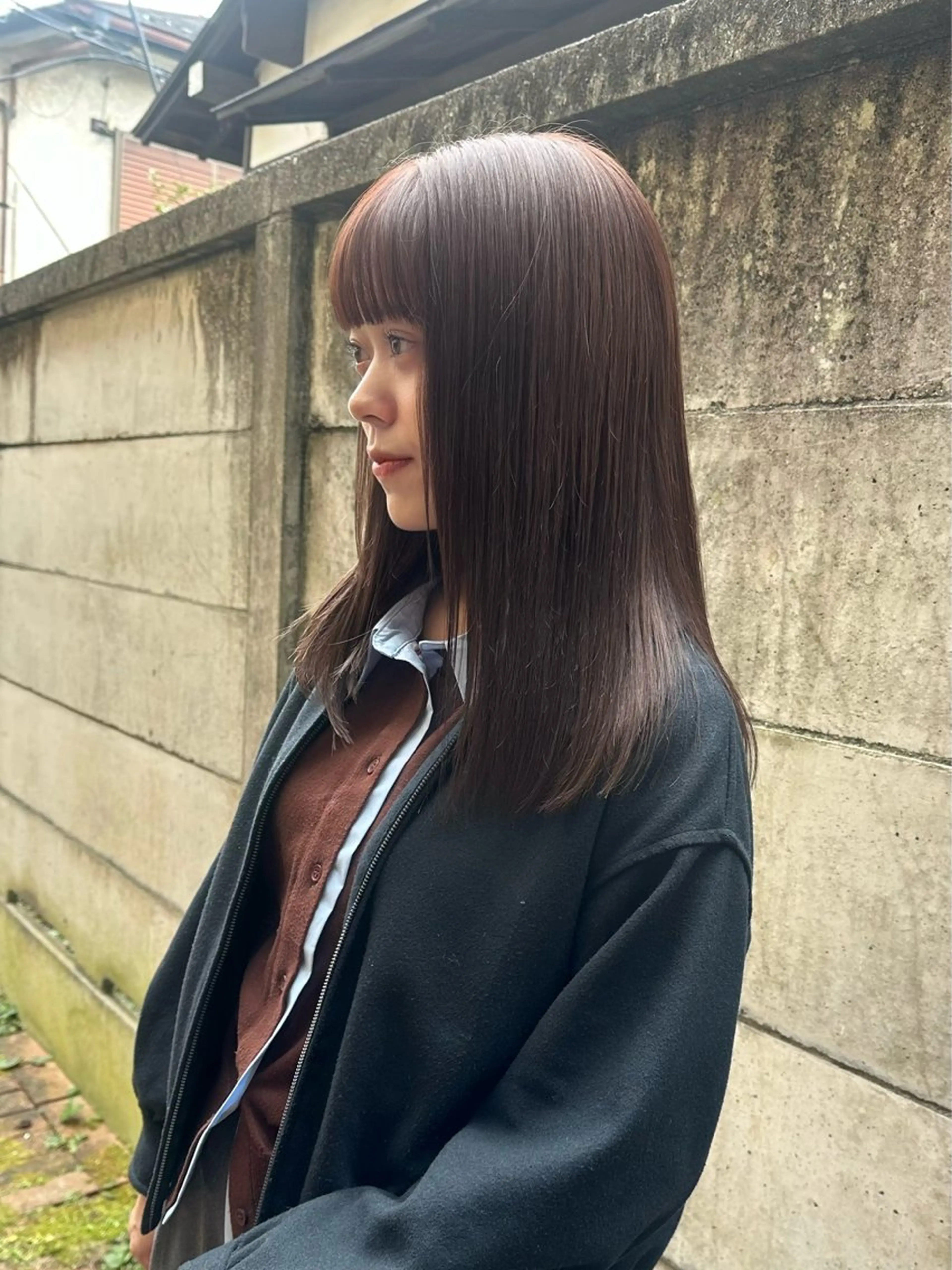 セミロング カラー カット ヘアカラー トリートメント 暖色カラー/レイヤー 🌙 オノユリカのヘアスタイル