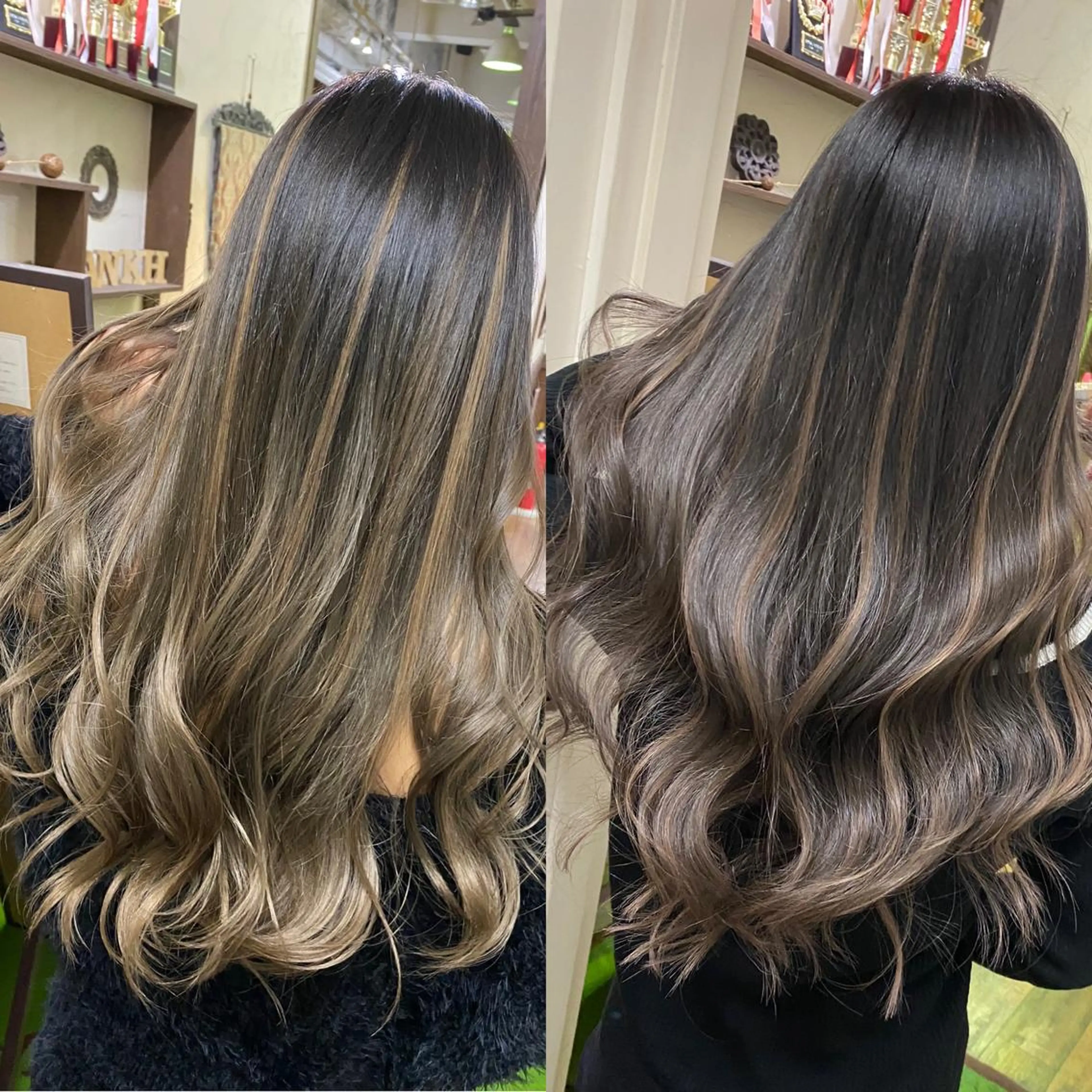 ロング カラー バレイヤージュ グラデーションカラー ハイライトカラー エクステ ハイライト ヘアカラー エクステ FERNA池袋所属・マンツーマン施術✂︎ 金田尚久🎨のヘアスタイル