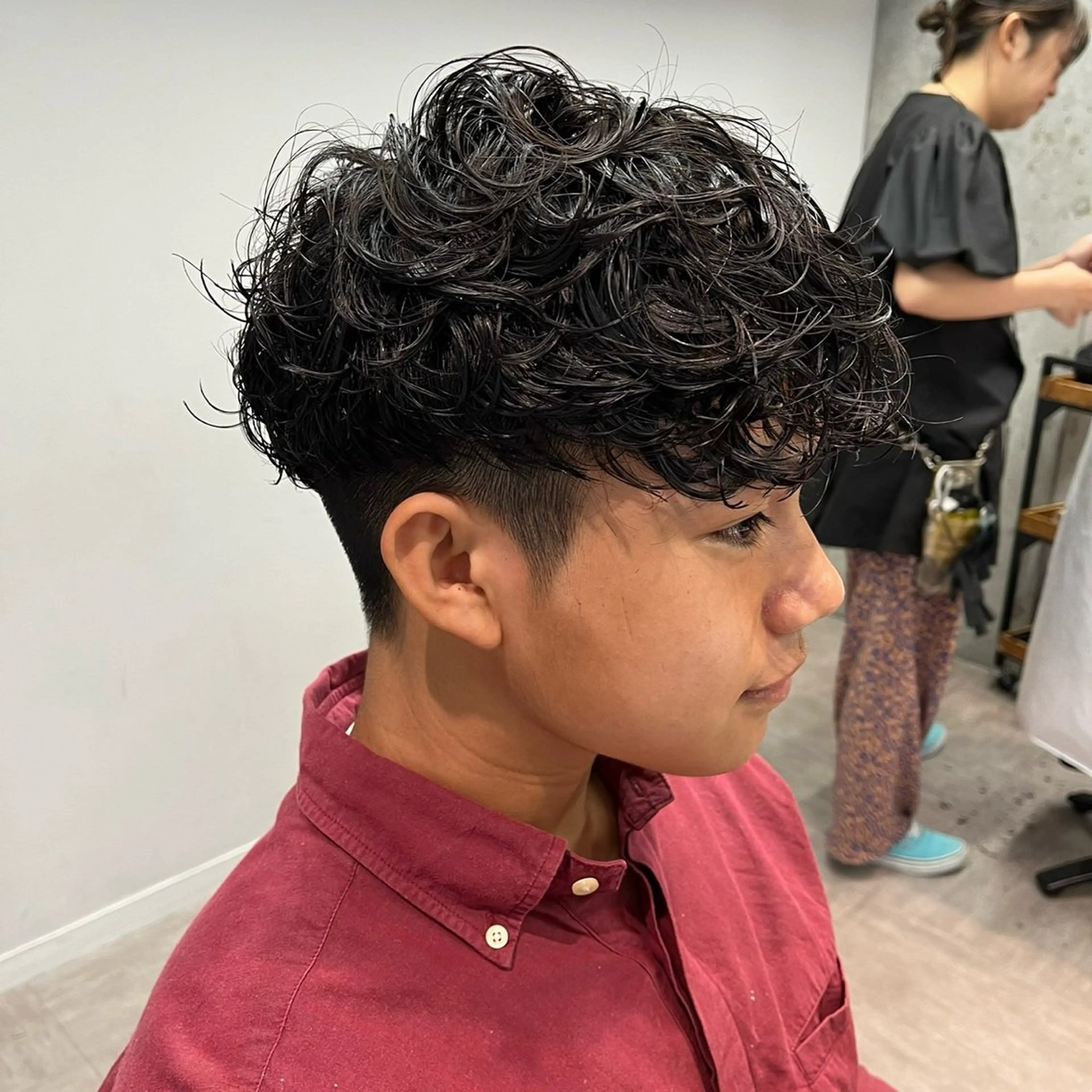 メンズ カット 🌱暖色カラー🫧 艶カラーMIHOのヘアスタイル