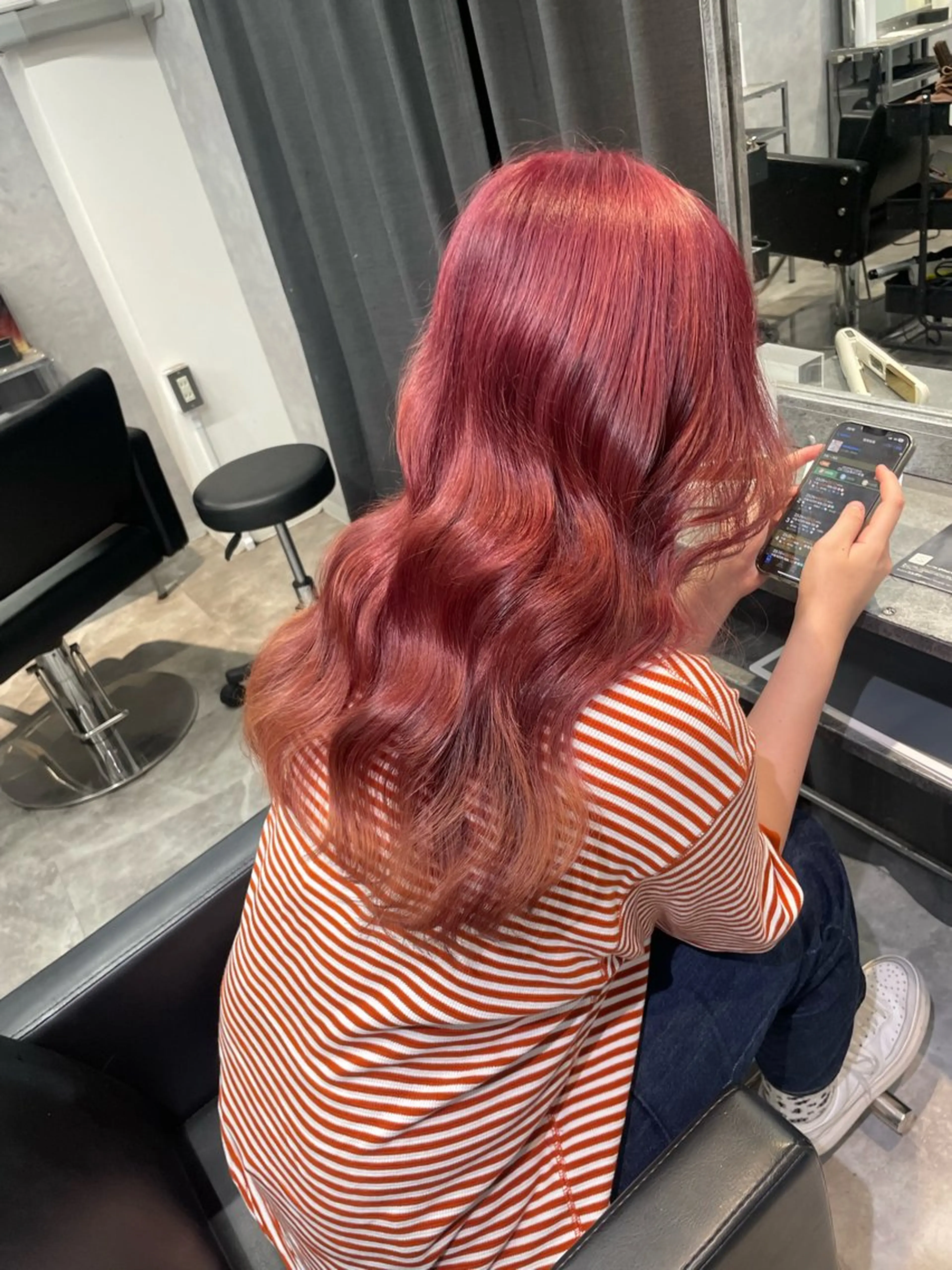 セミロング ヘアカラー mimiiy fukaのヘアスタイル