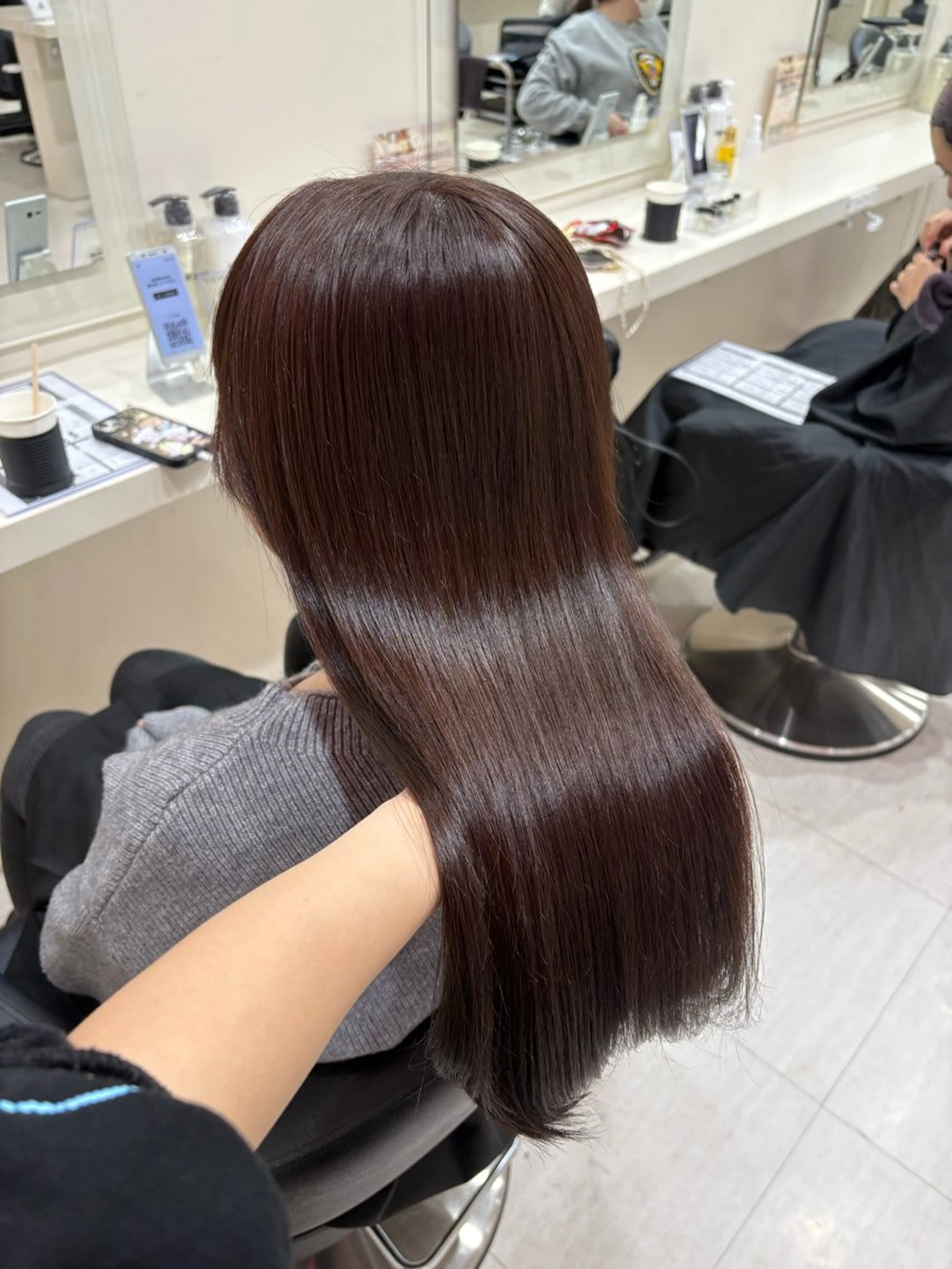 セミロング カラー ヘアアレンジ ヘアカラー トリートメント 💟RINNA 艶カラー💟のヘアスタイル