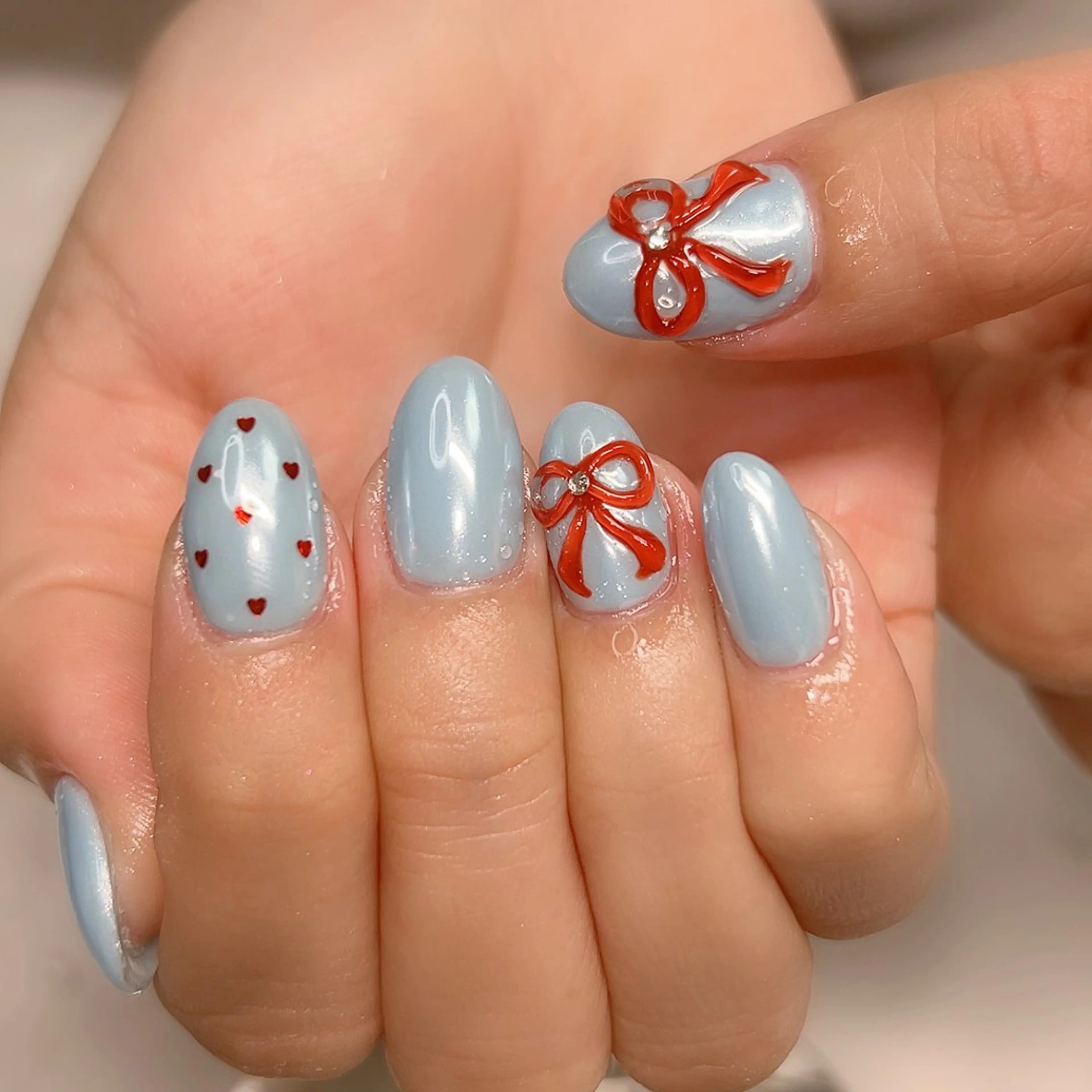 ネイル オーロラネイル ミラーネイル オフィスネイル ワンカラーネイル シンプルネイル ハンドネイル Cute Tips nailのネイルデザイン