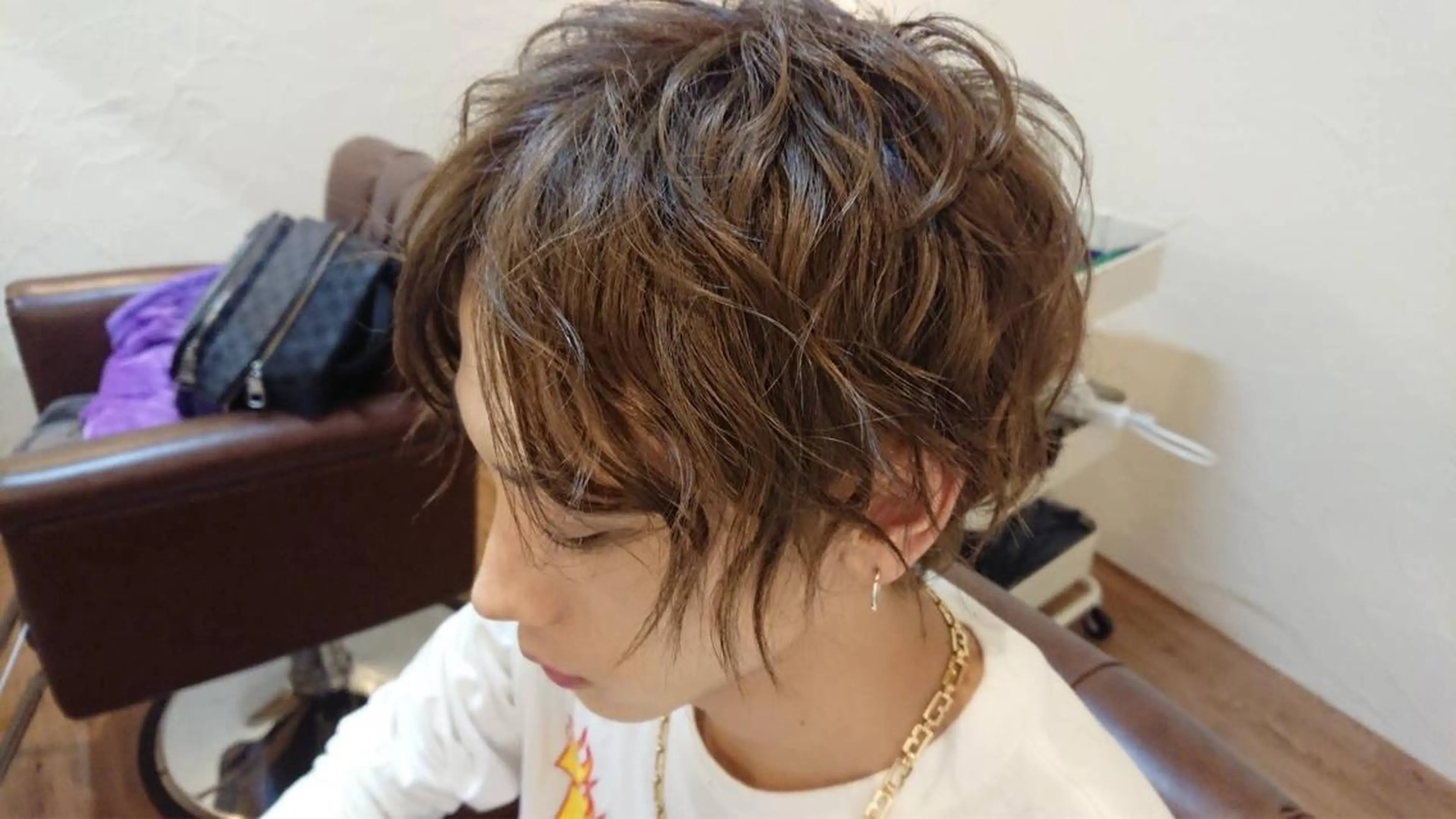 ショート パーマ 東心斎橋peace 豆柴サロンのヘアスタイル