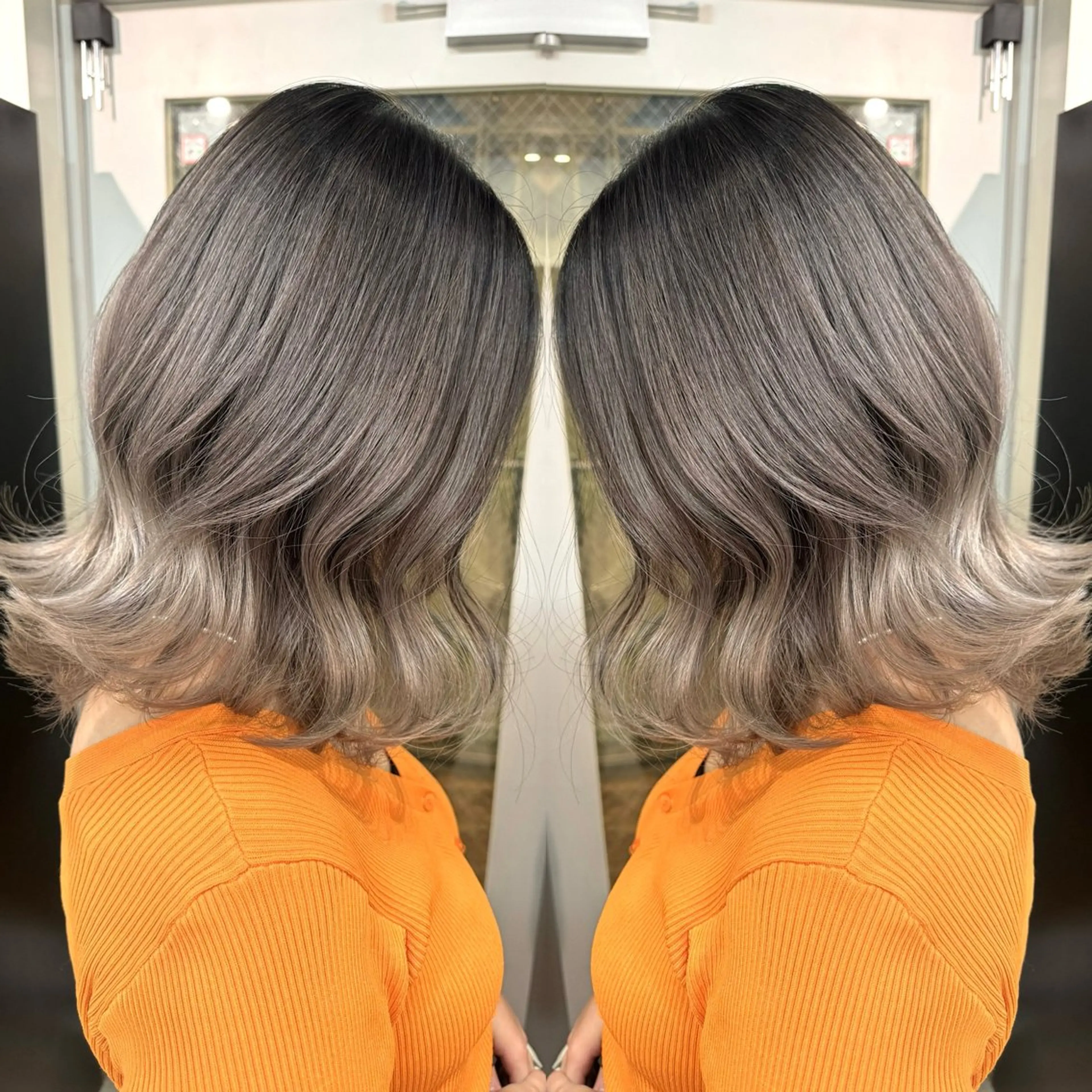 ショート カット ヘアカラー トリートメント 【店長】プルエクステ ボブ🌈ナツヤのヘアスタイル
