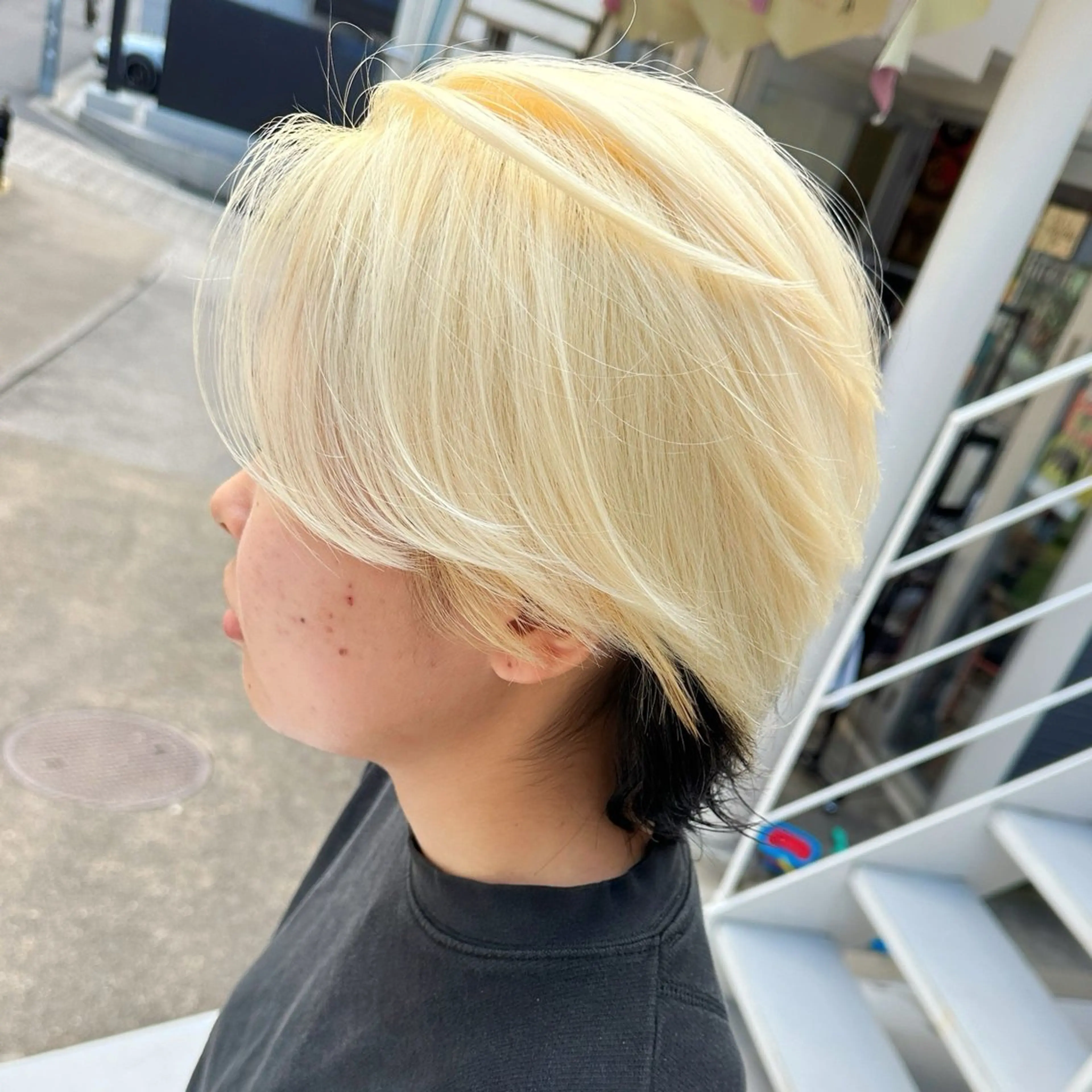 ショート カラー メンズ メンズハイライト メンズパーマ ハイライトカラー ハイライト カット ヘアカラー トリートメント Masena(マセナ)所属・表参道メンズヘア ✂︎Masena✂︎のヘアスタイル