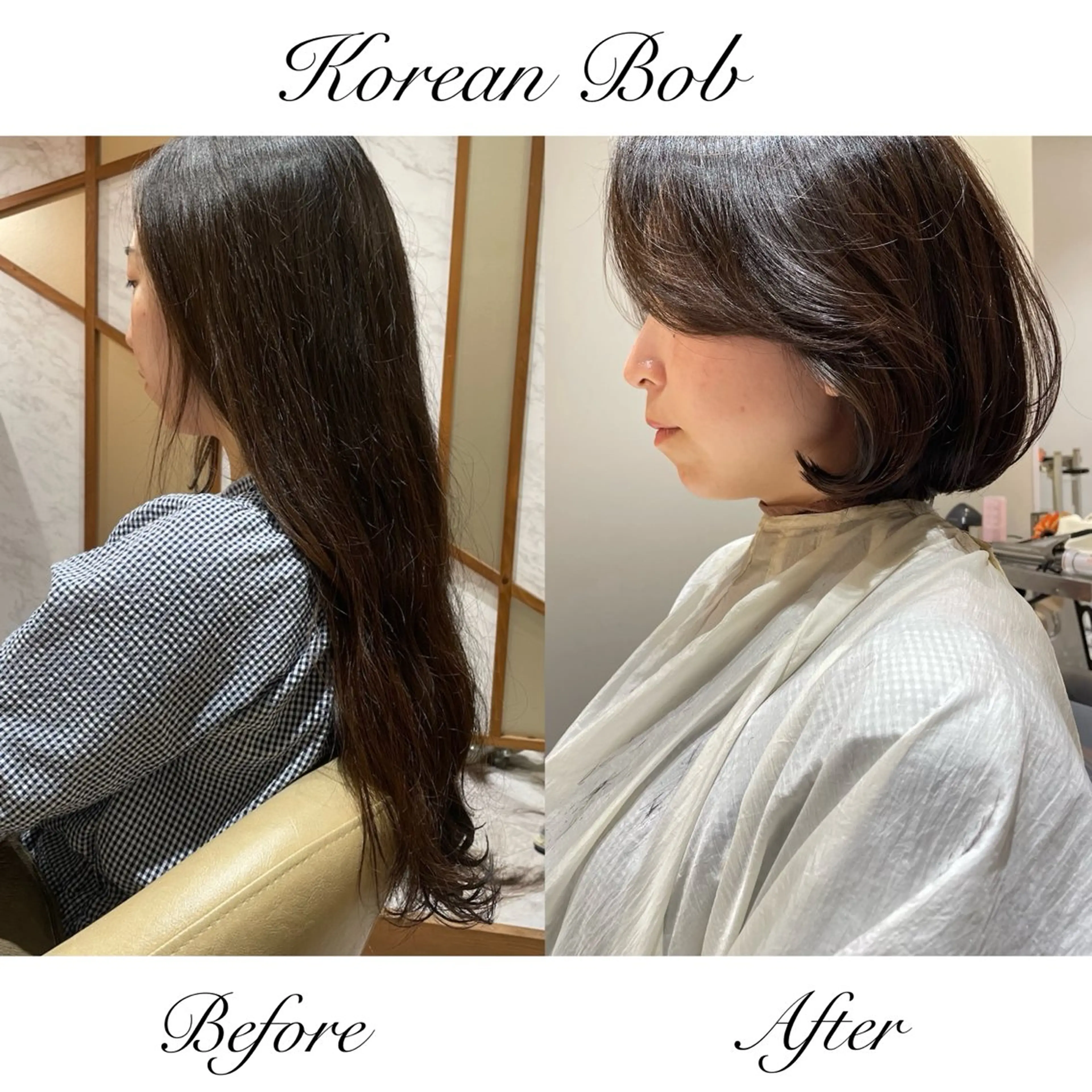 ミディアム ボブ タンバルモリ 韓国風ヘア Sugar所属・レイヤーカット/大阪 /梅田/執印悠太のヘアスタイル