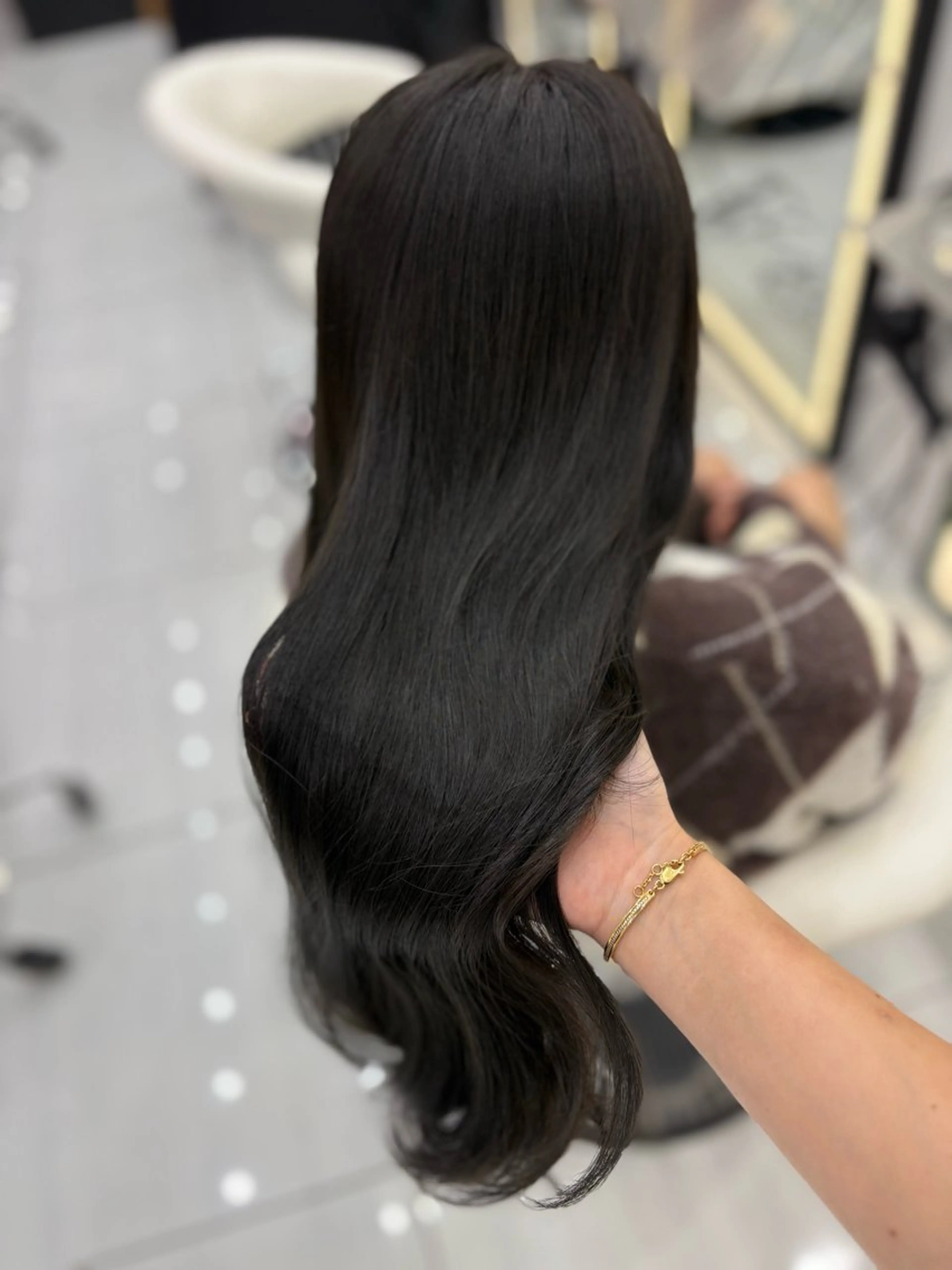 ロング カラー カット ヘアカラー トリートメント 新宿/韓国ヘア 中明度カラー/かやのヘアスタイル