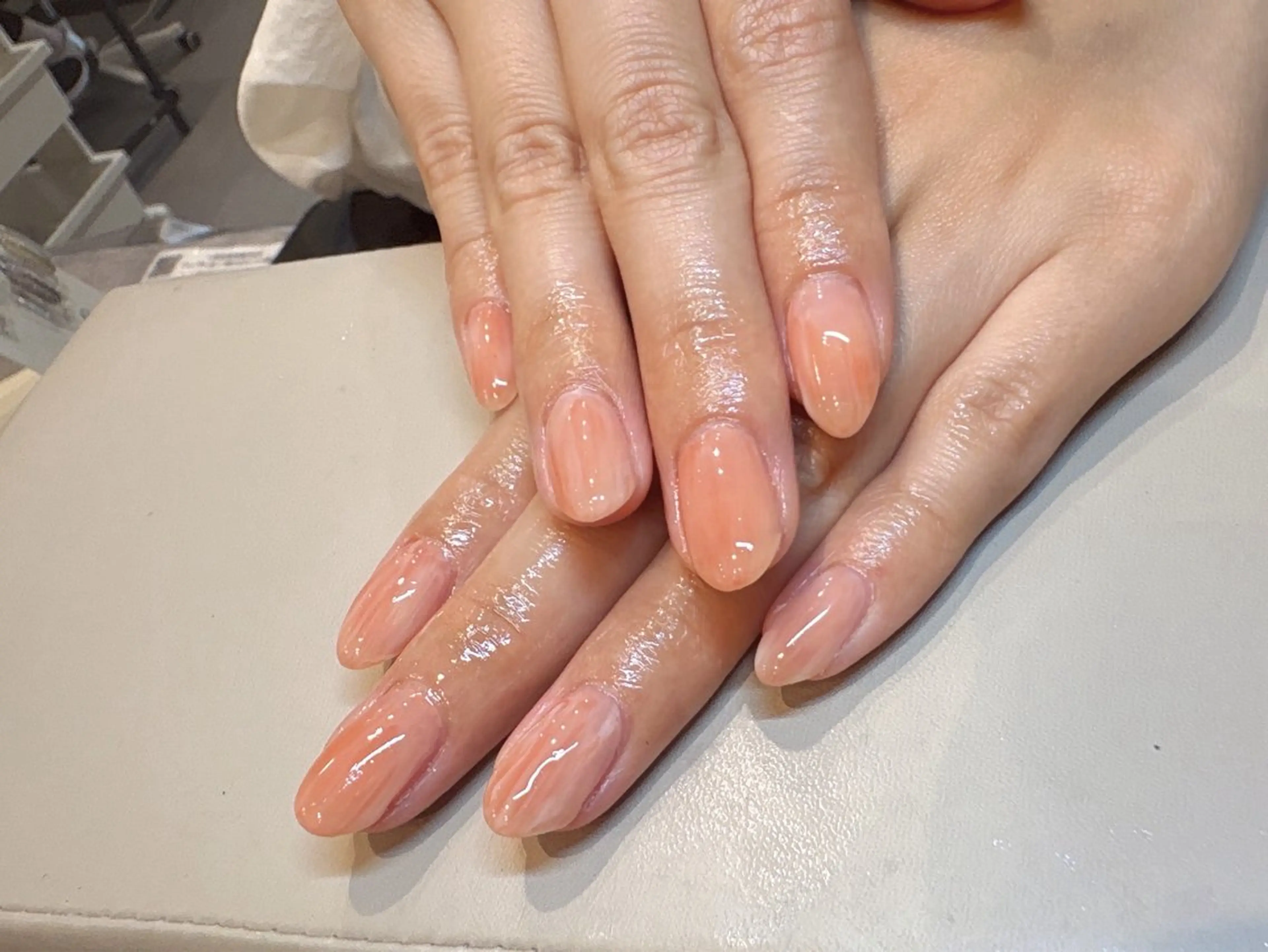 フィルイン対応⭕️自爪を傷つけないネイル🌷🫧【オフ込】ワンカラー🌷100色以上選べるネイル💅2色までOK🩷🩵の写真