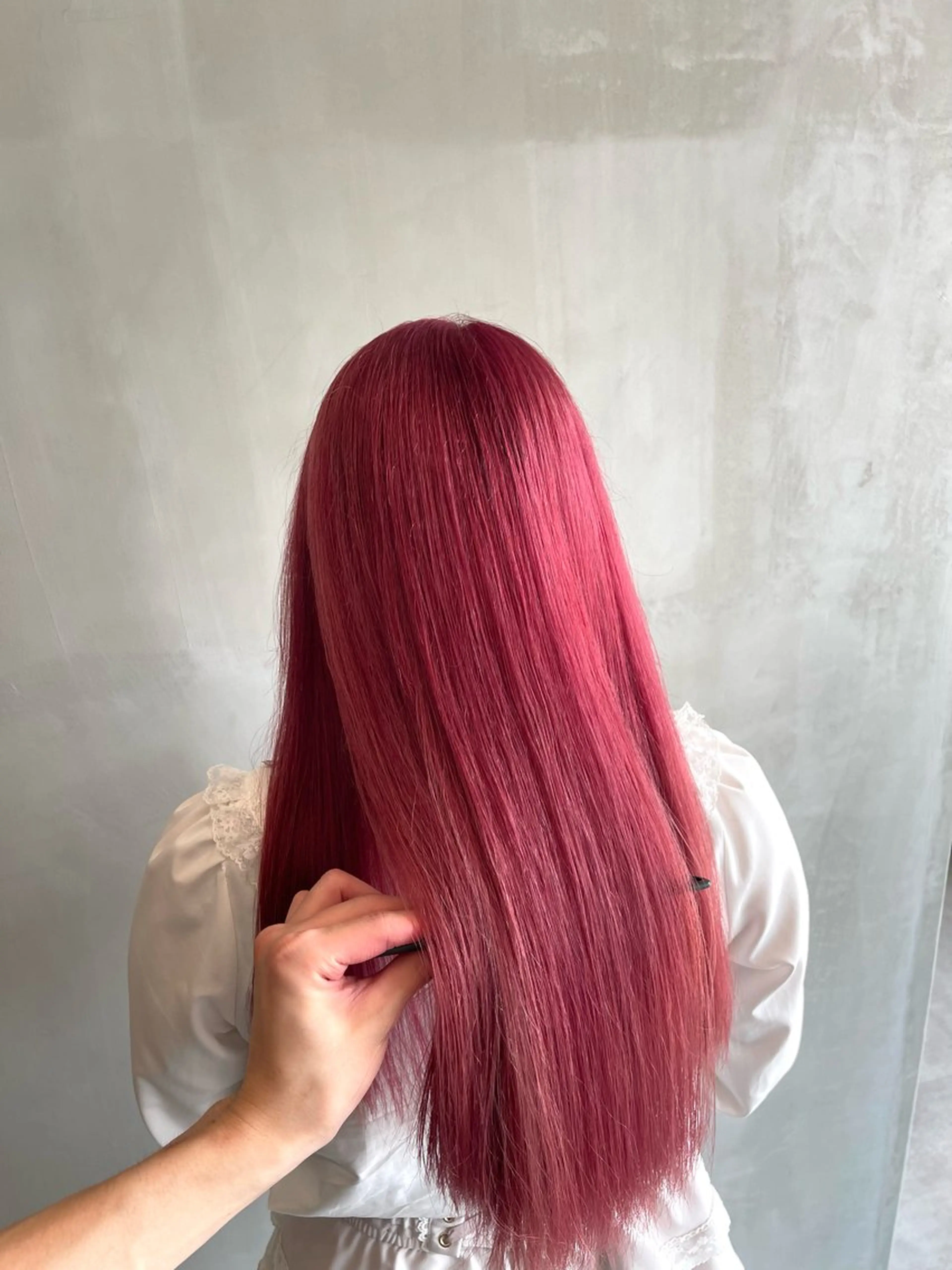ロング ヘアカラー 唐川 晟亜のヘアスタイル
