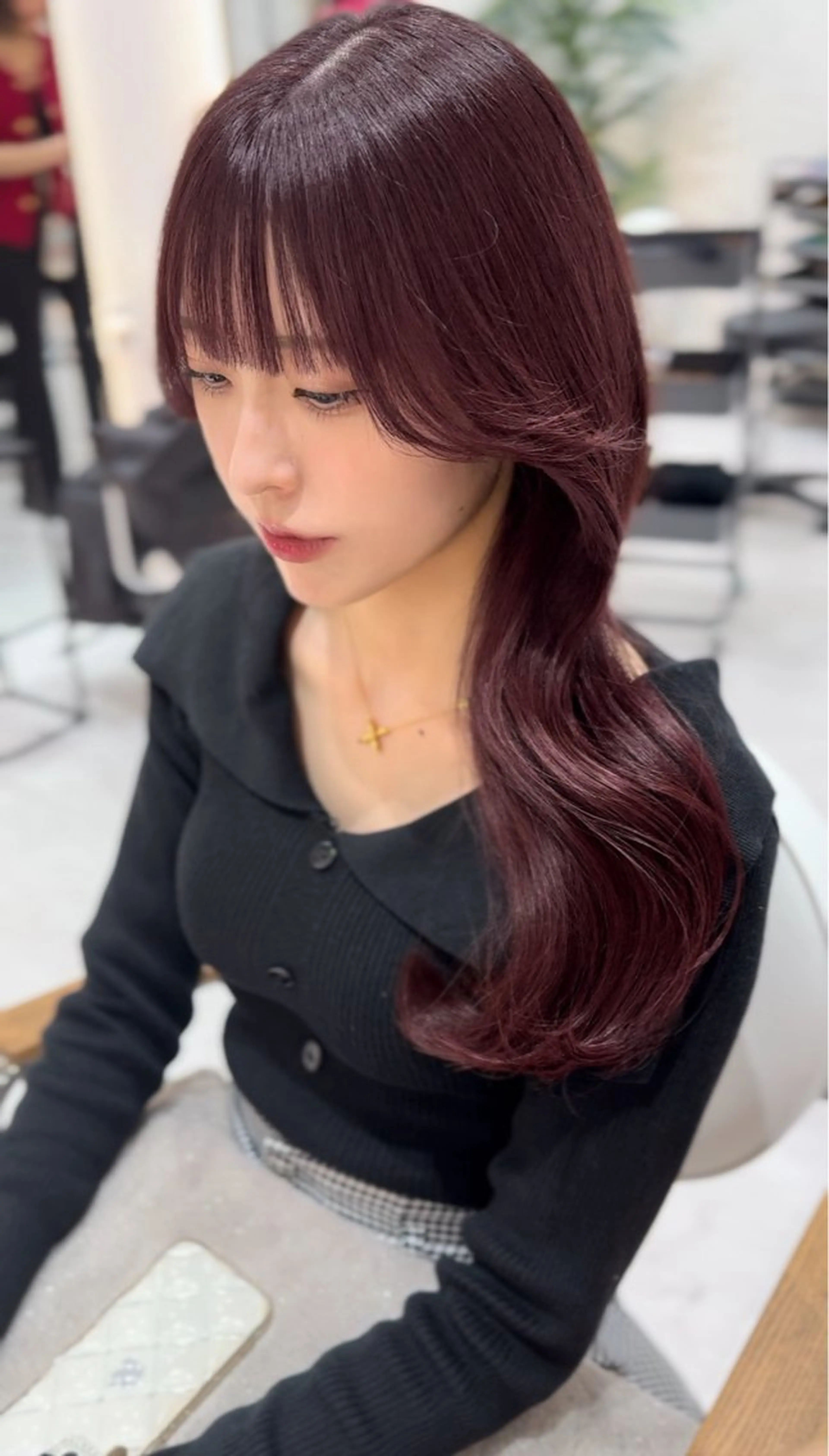 ロング カット ヘアカラー トリートメント 韓国ヘア🩶侑矢 艶髪透明感/福岡のヘアスタイル