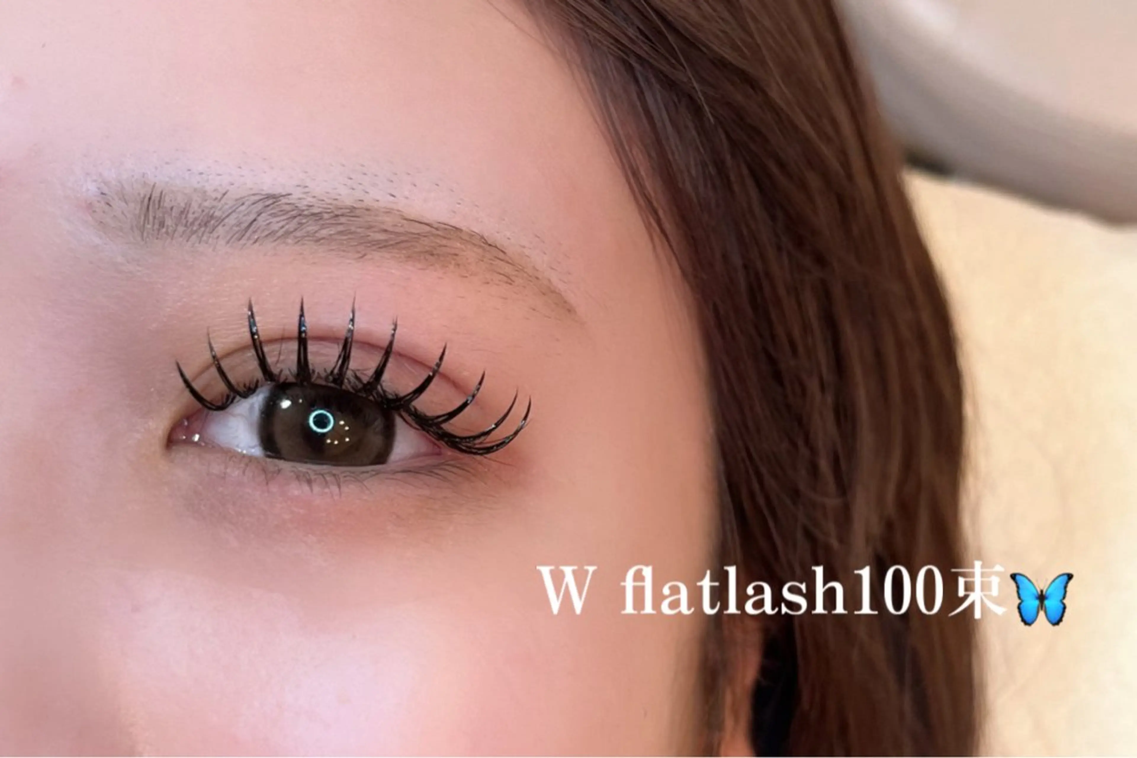 【リピーター様！ダブルフラットラッシュ🤎】80束(160本)➕コーティング※オフ500円の写真