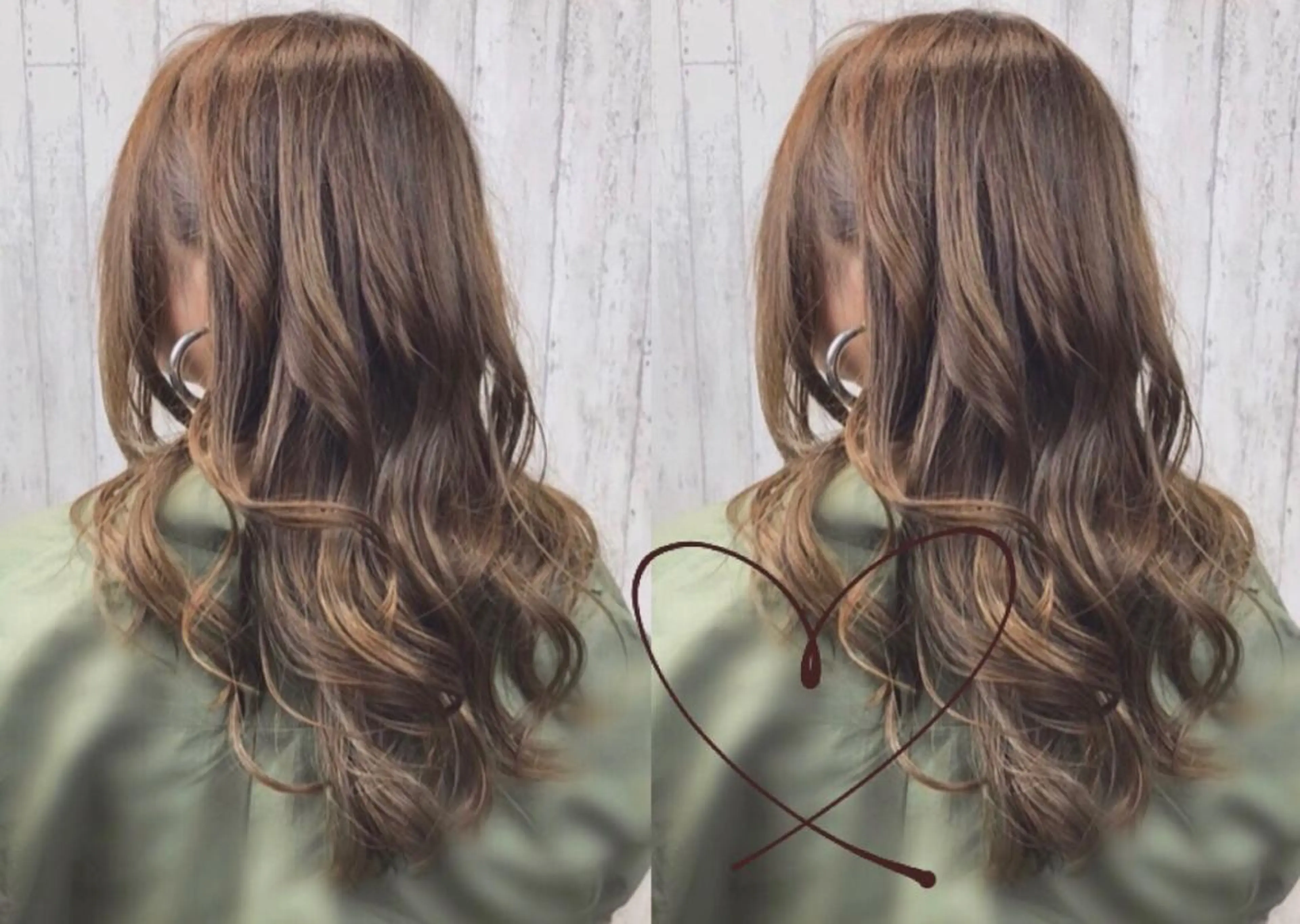 ロング カラー ベージュカラー ハイライトカラー ハイライト カット ヘアカラー トリートメント 田中 あかねのヘアスタイル