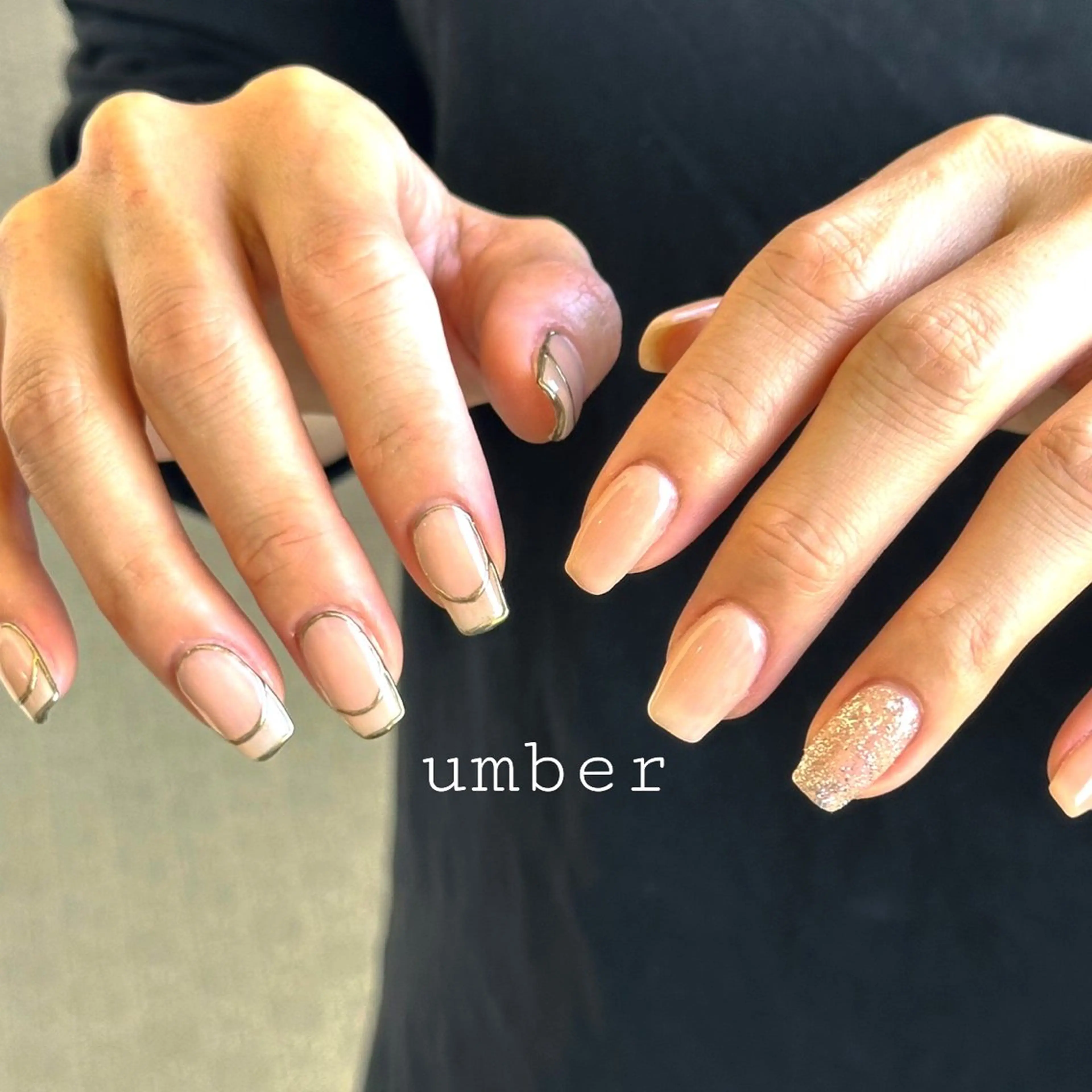 ネイル ハンドネイル umber 三茶1分のネイルデザイン