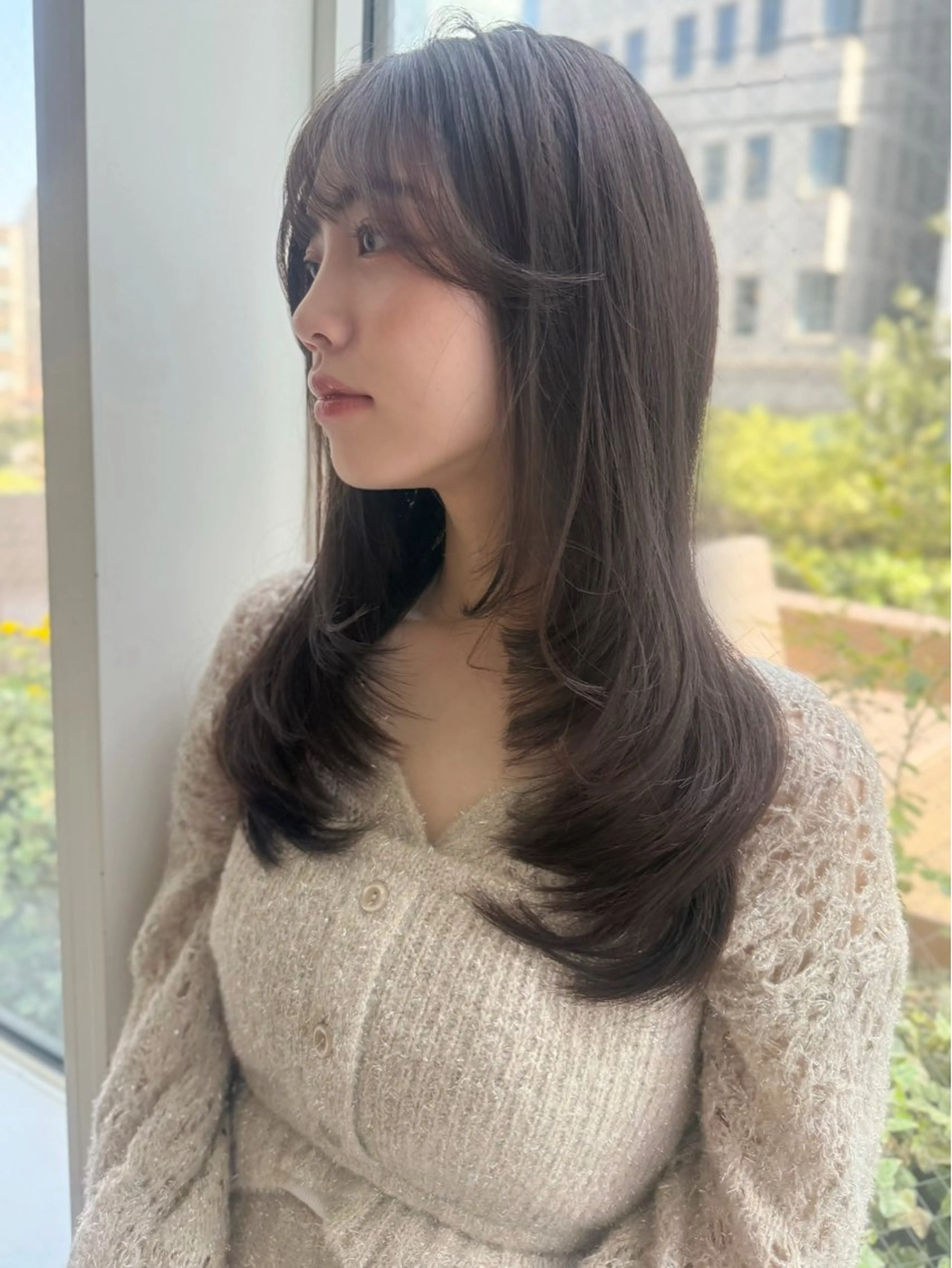 セミロング レイヤーカット 小顔レイヤーカット /似合わせヘアまなみのヘアスタイル