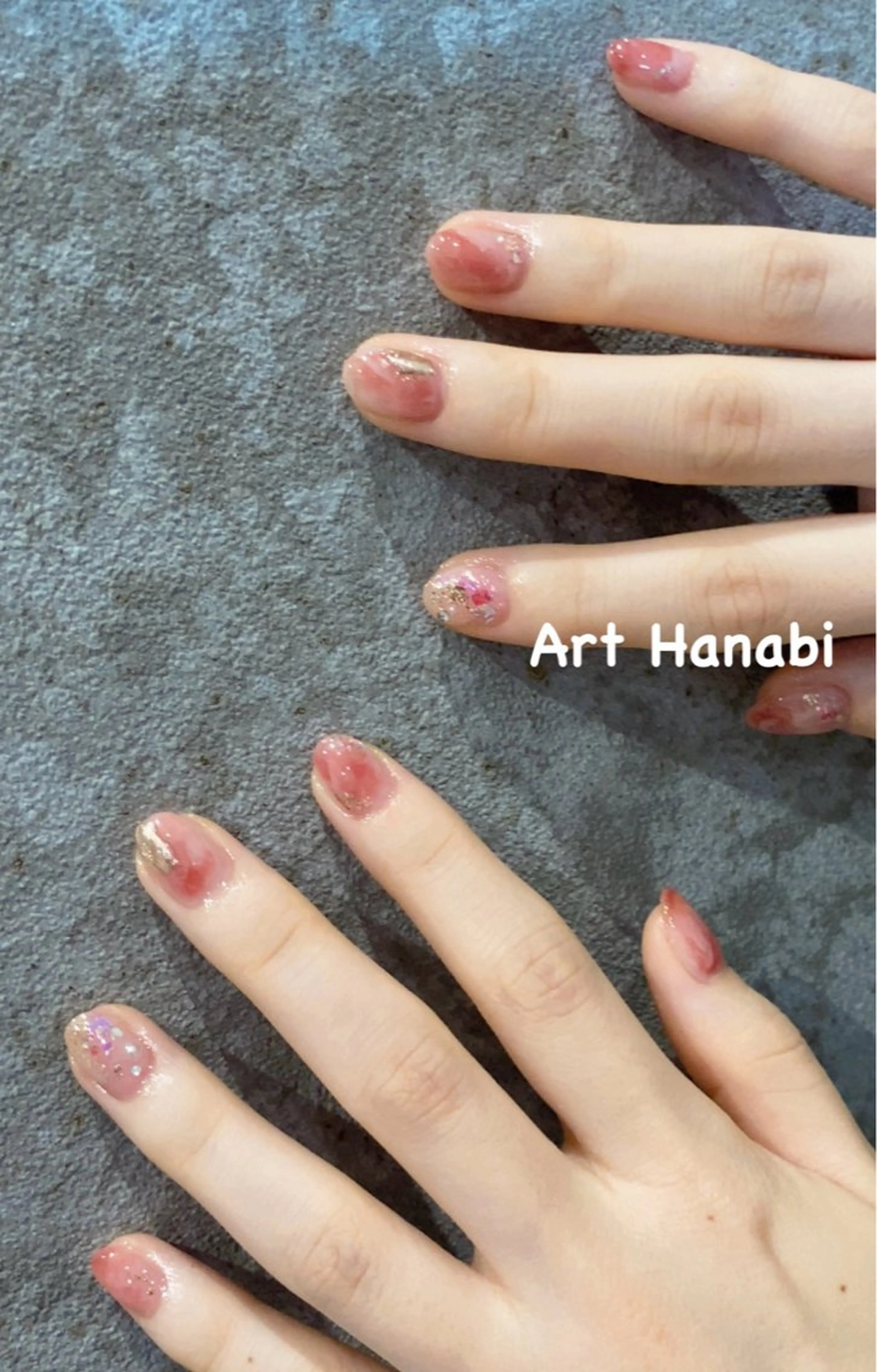 ネイル ニュアンスネイル ピンク Art Hanabi所属・Art Hanabi ミリのネイルデザイン