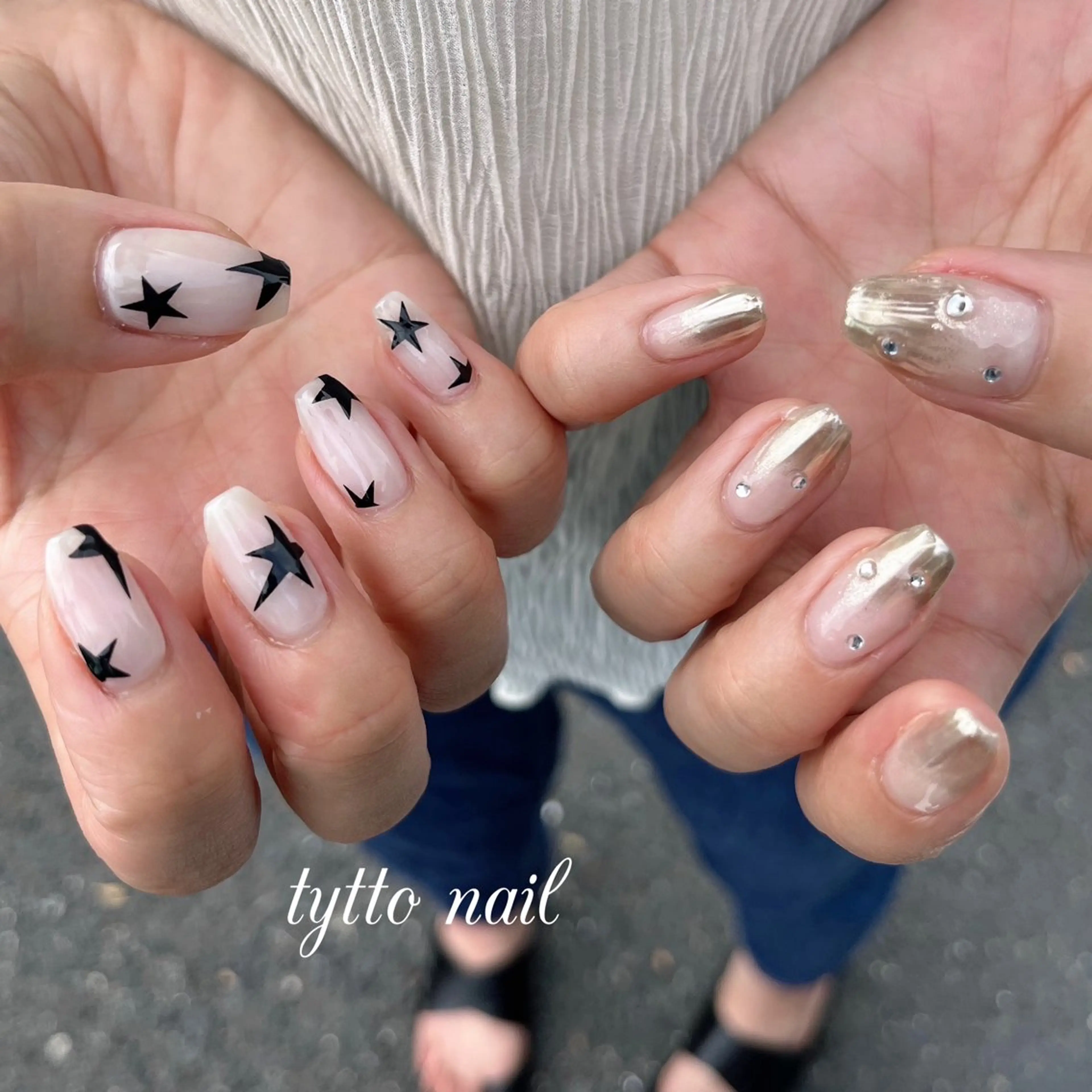ネイル グラデーション ミラーネイル ワンカラーネイル ハンドネイル tytto nail ❤︎‪‪eri‪‪のネイルデザイン
