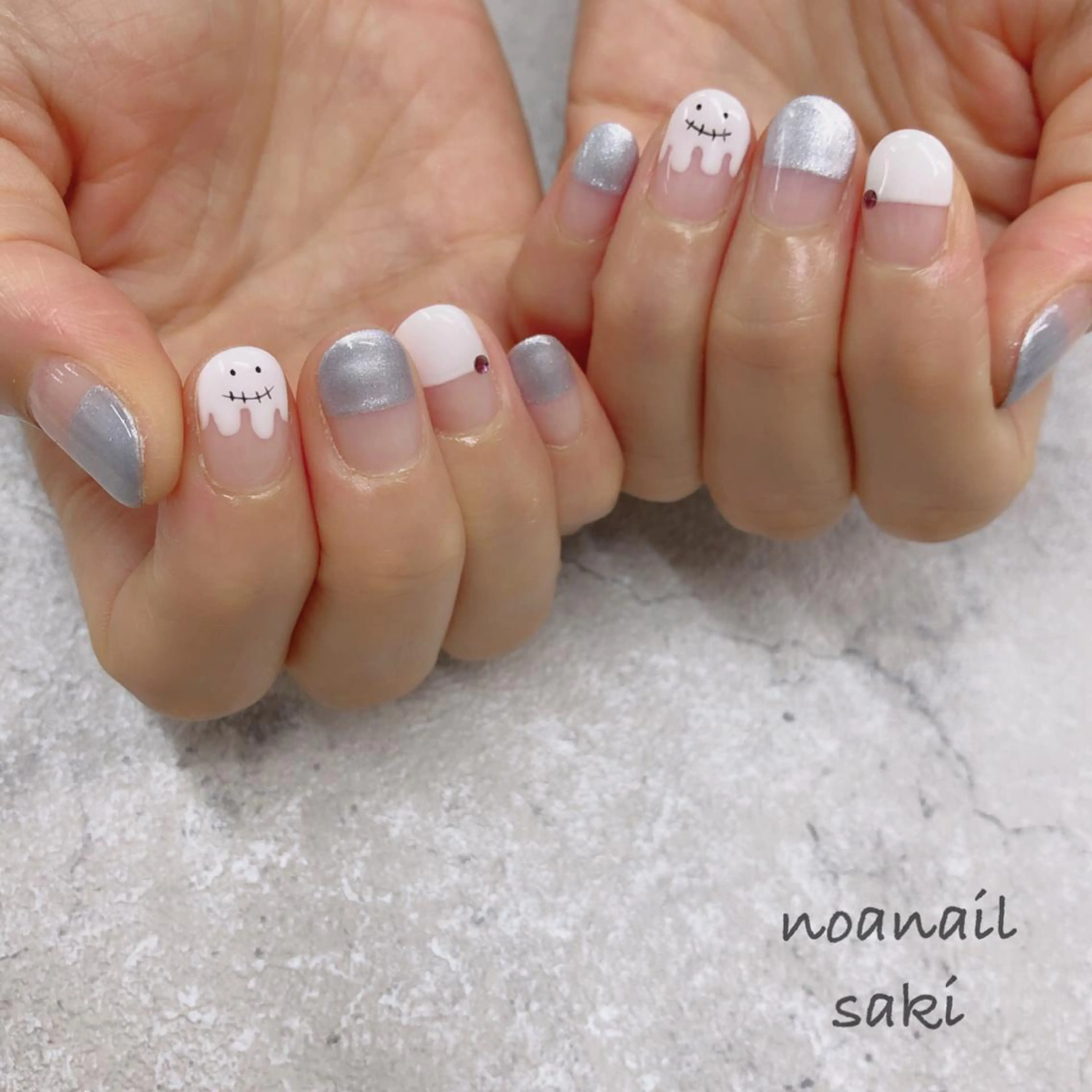 ショート カラー ネイル ハロウィン ハロウィン nailsalon noa所属・nailist sakiのネイルデザイン